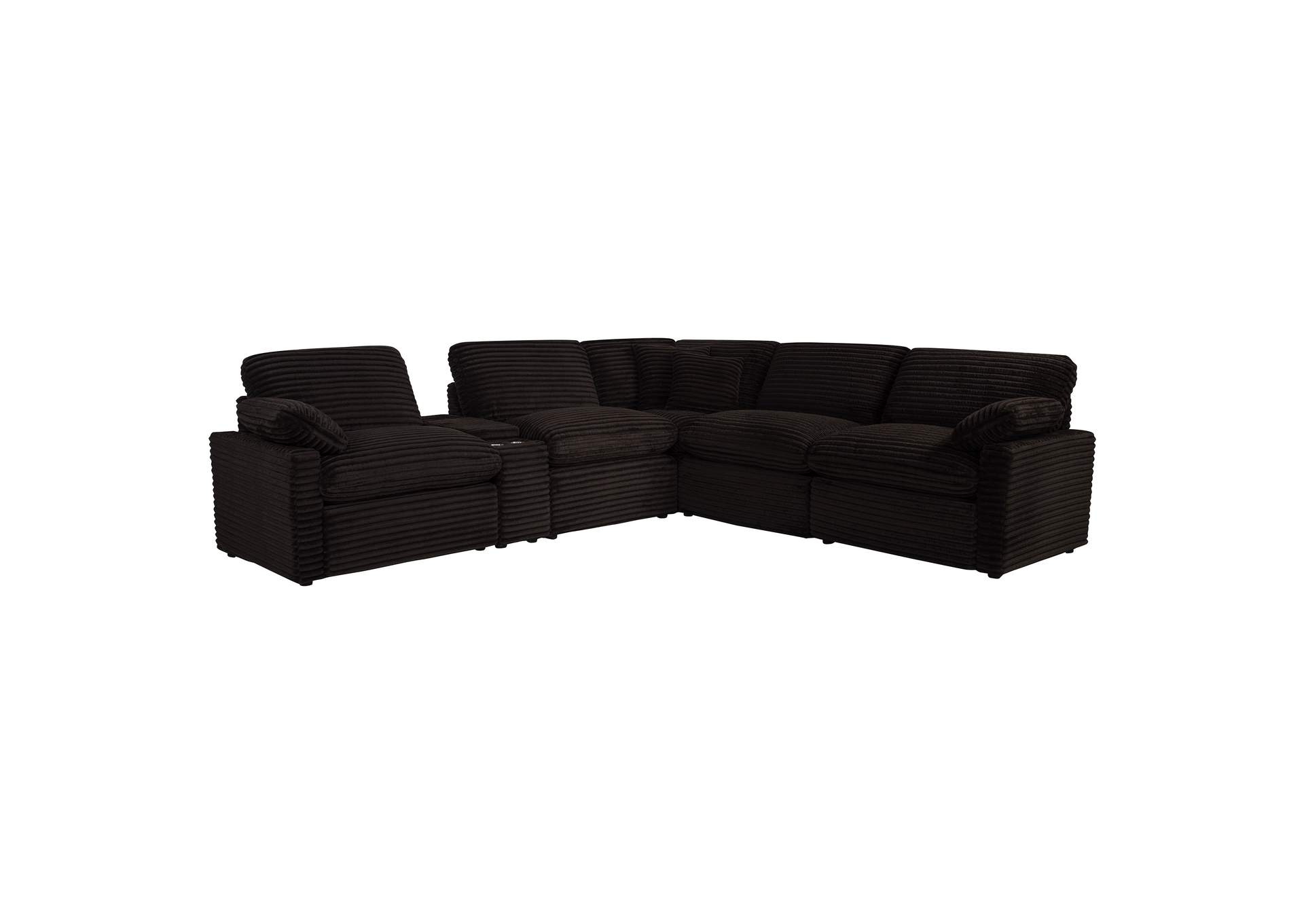 Collins 6-piece Modular Power Reclining Sectional Chocolate Brown image 1