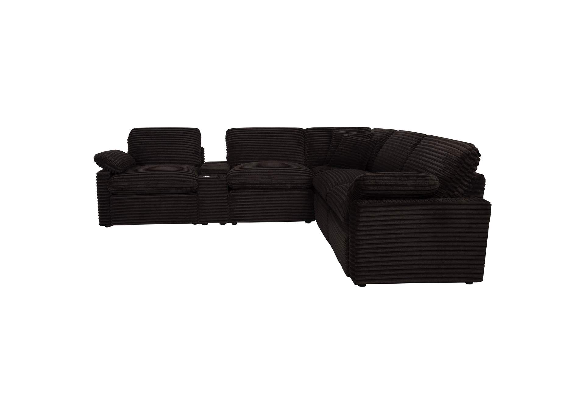 Collins 6-piece Modular Power Reclining Sectional Chocolate Brown image 6