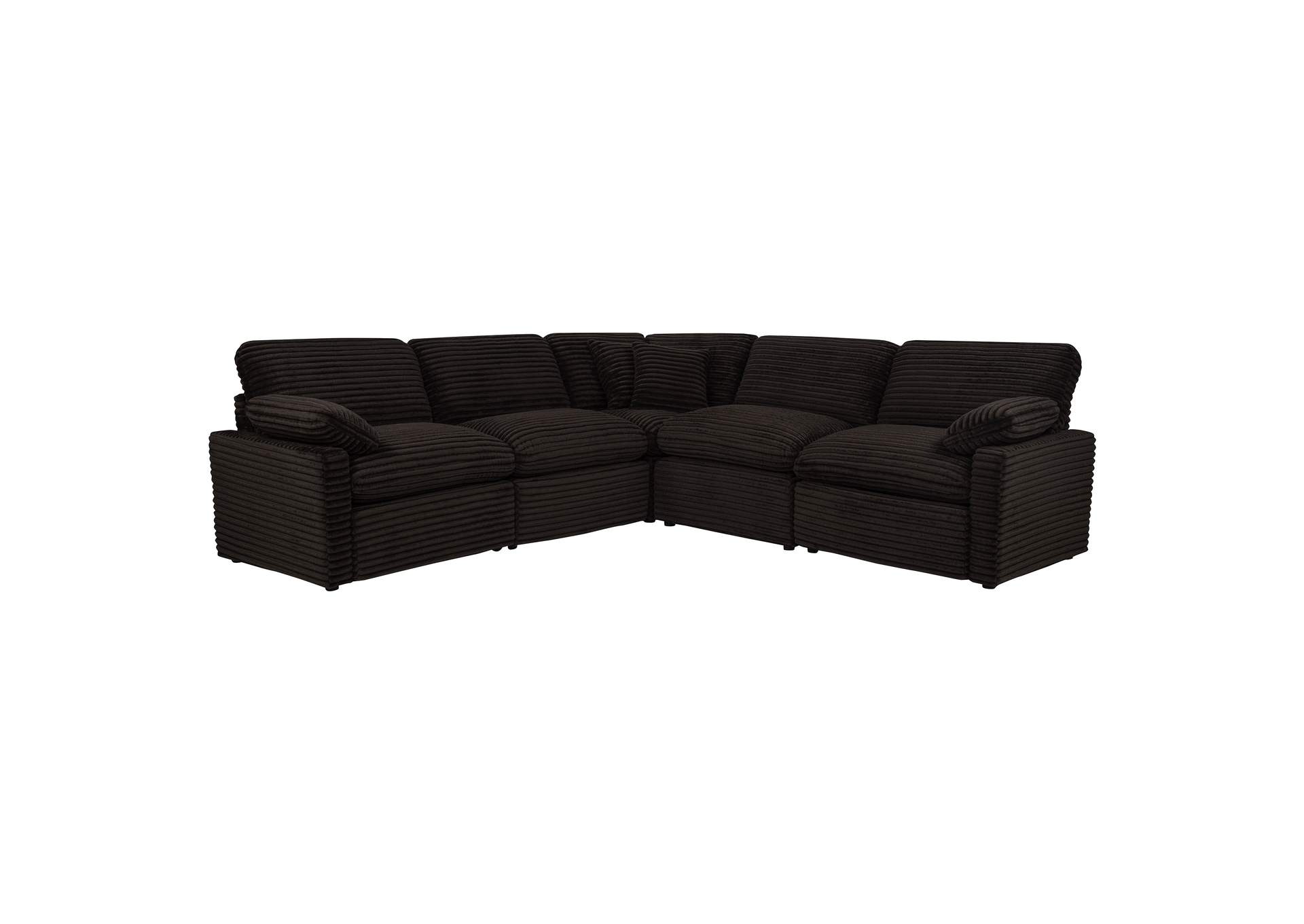 Collins 5-piece Modular Power Reclining Sectional Chocolate Brown image 1