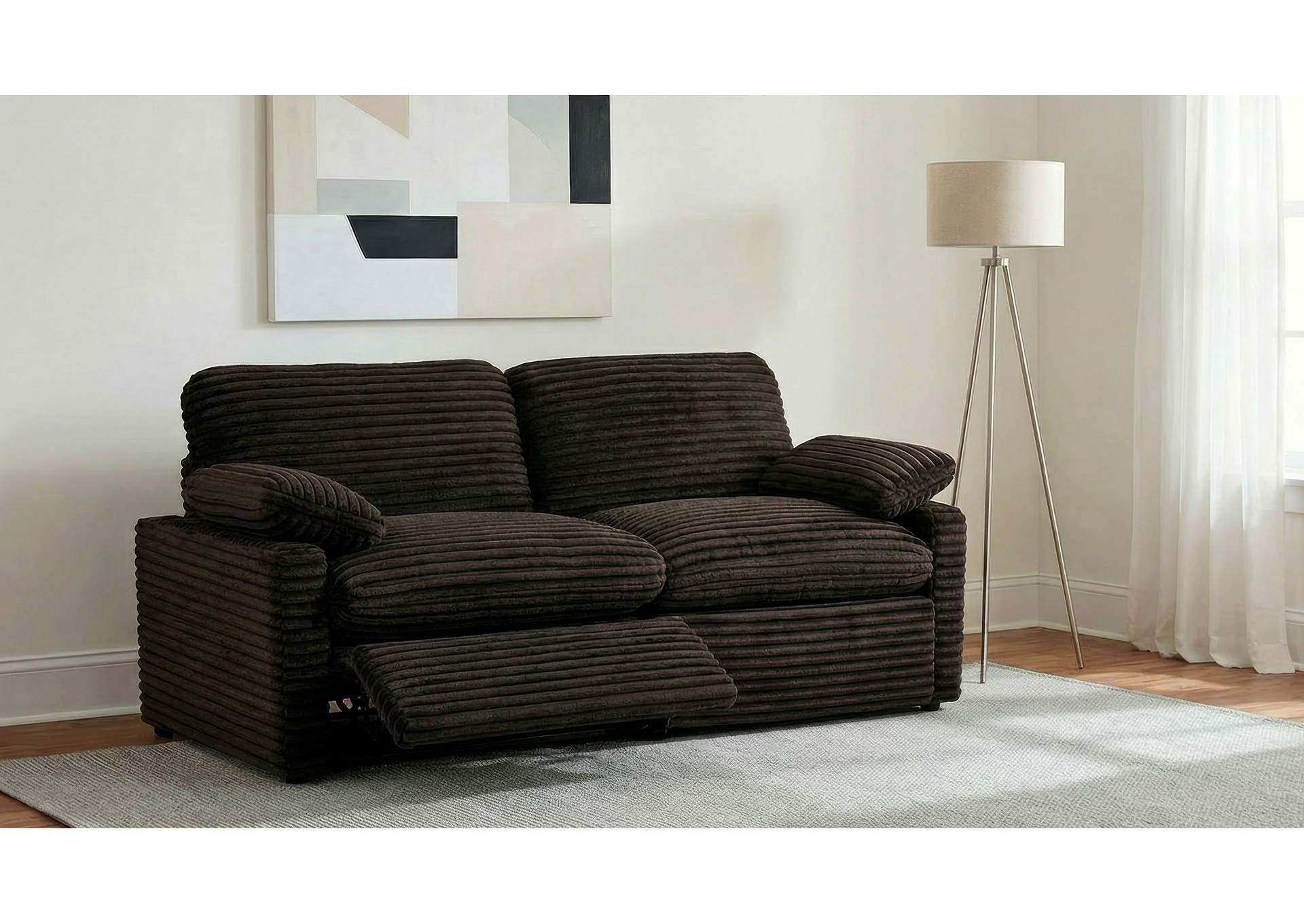 Collins Modular Power Loveseat Chocolate Brown image 4