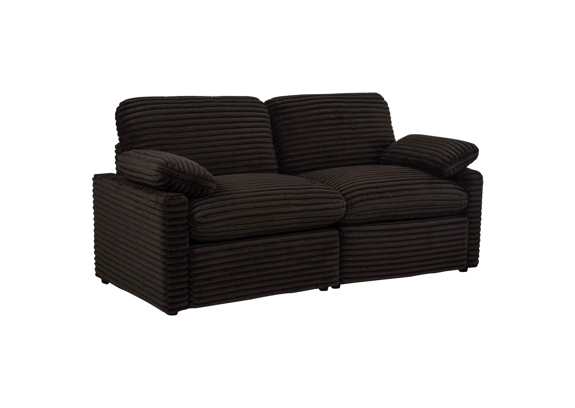 Collins Modular Power Loveseat Chocolate Brown image 1