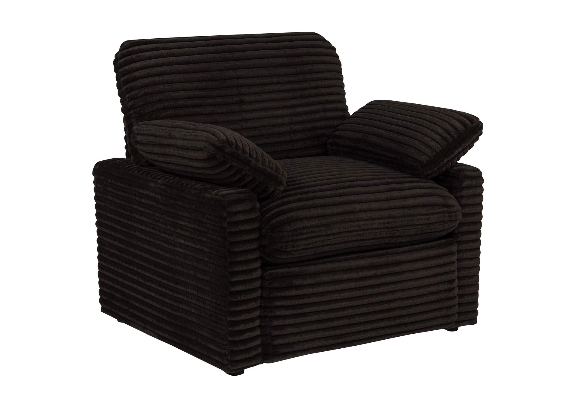 Collins Upholstered Power Recliner Chair Chocolate Brown image 1