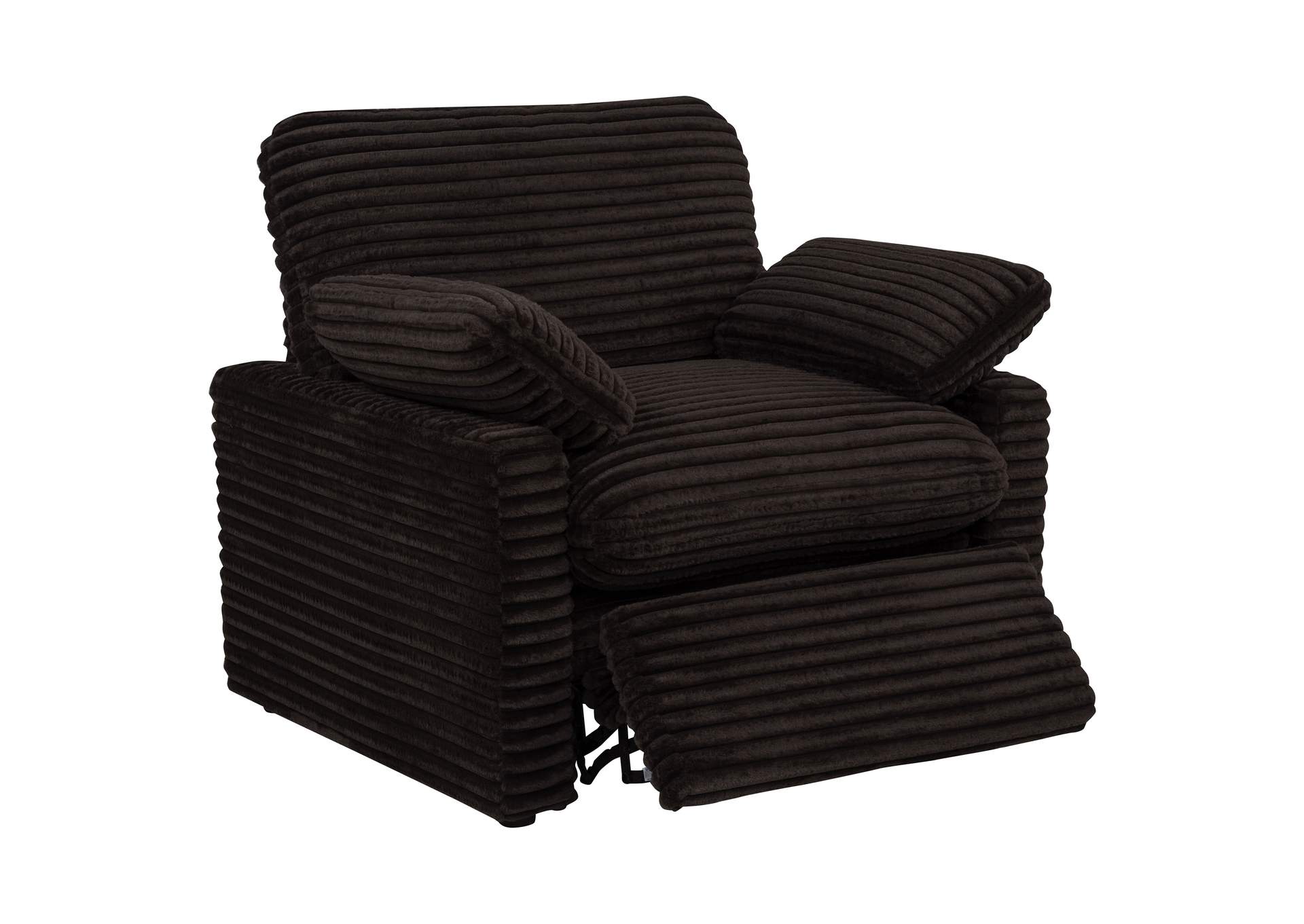 Collins Upholstered Power Recliner Chair Chocolate Brown image 5