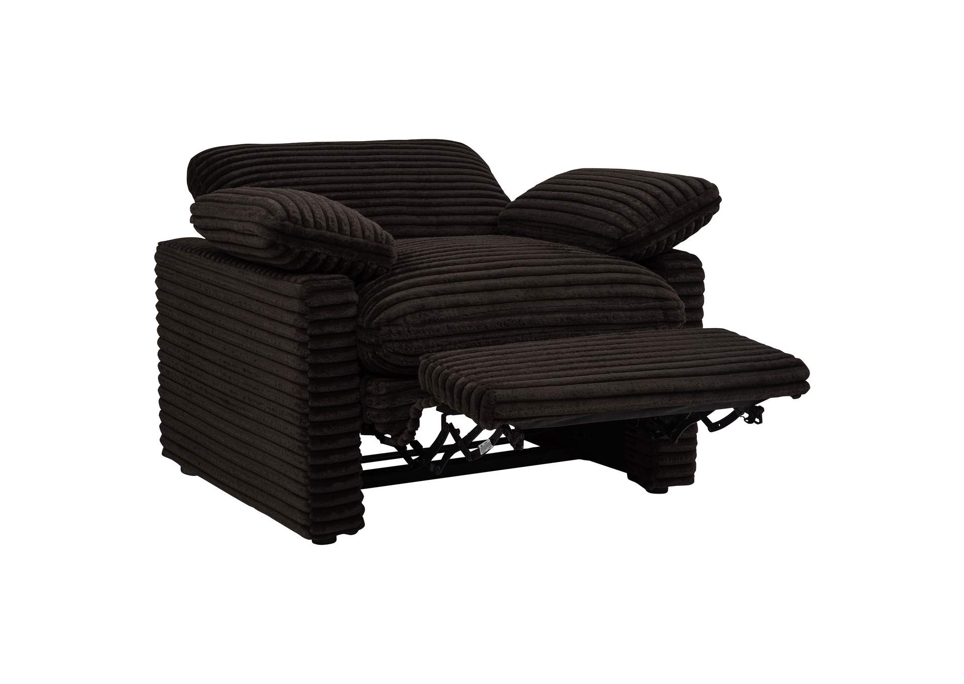 Collins Upholstered Power Recliner Chair Chocolate Brown image 6