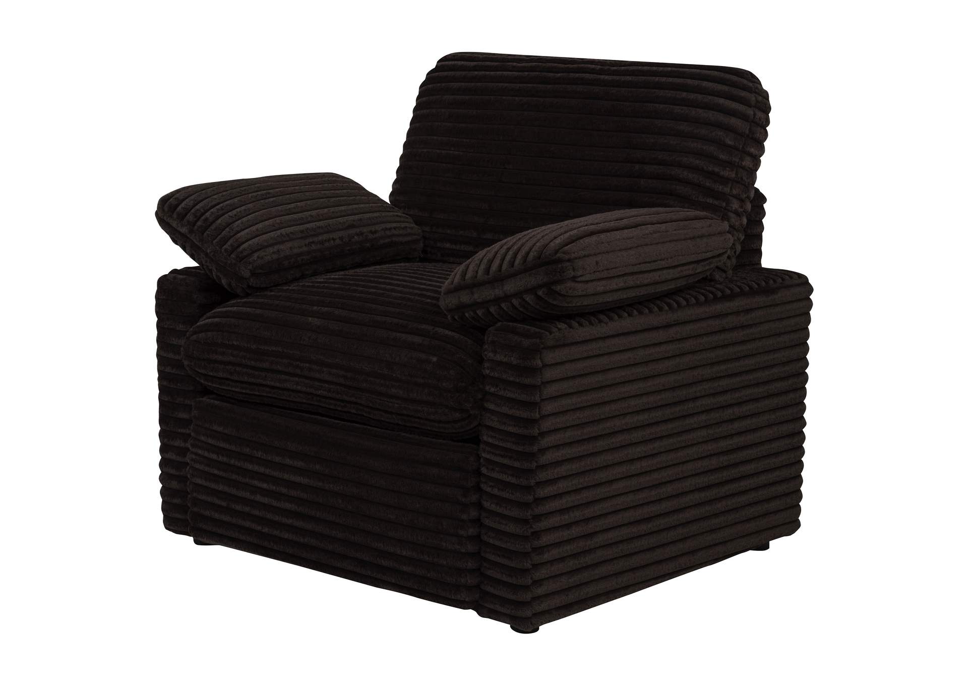 Collins Upholstered Power Recliner Chair Chocolate Brown image 8