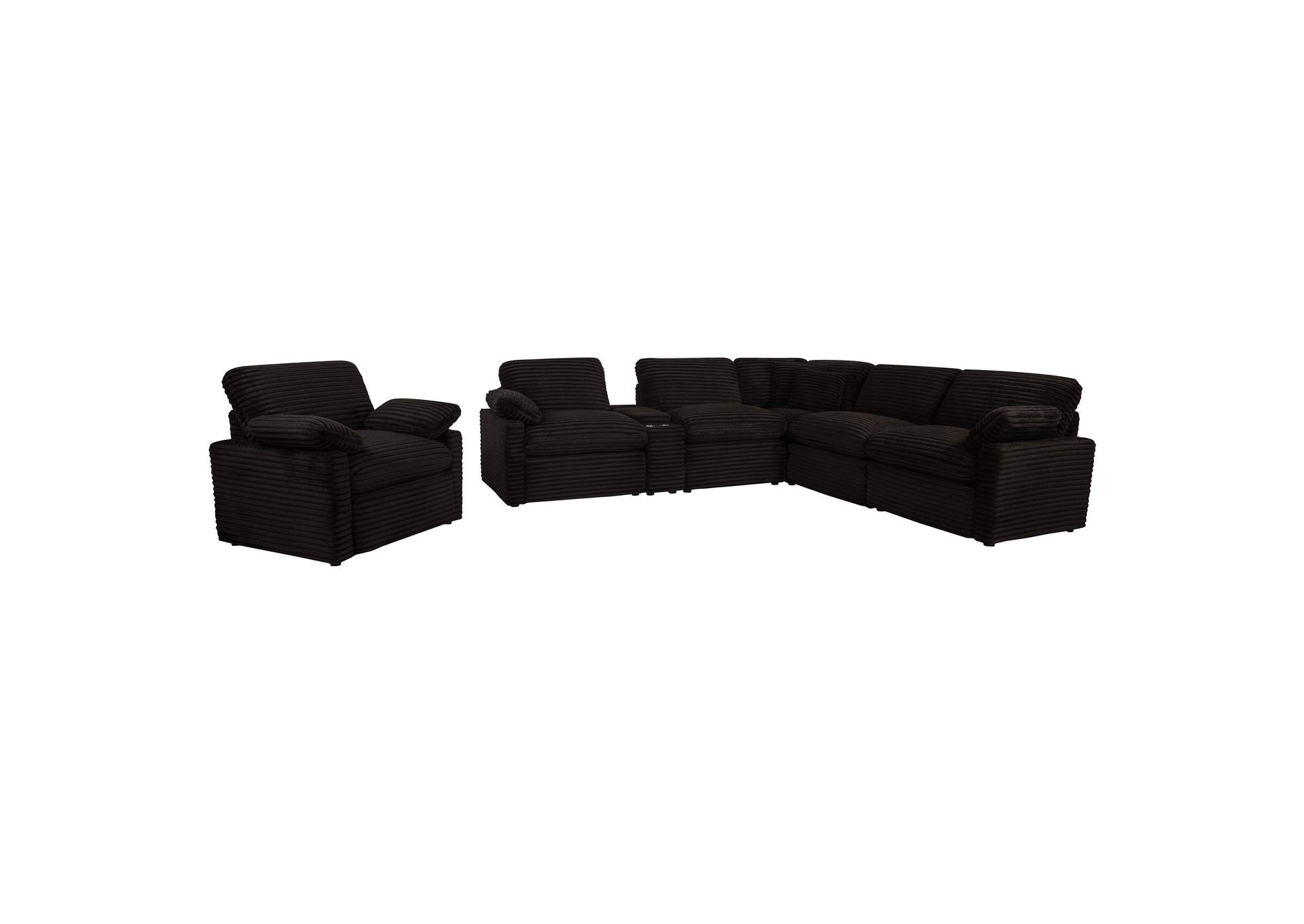 Collins Upholstered Power Recliner Chair Chocolate Brown image 14