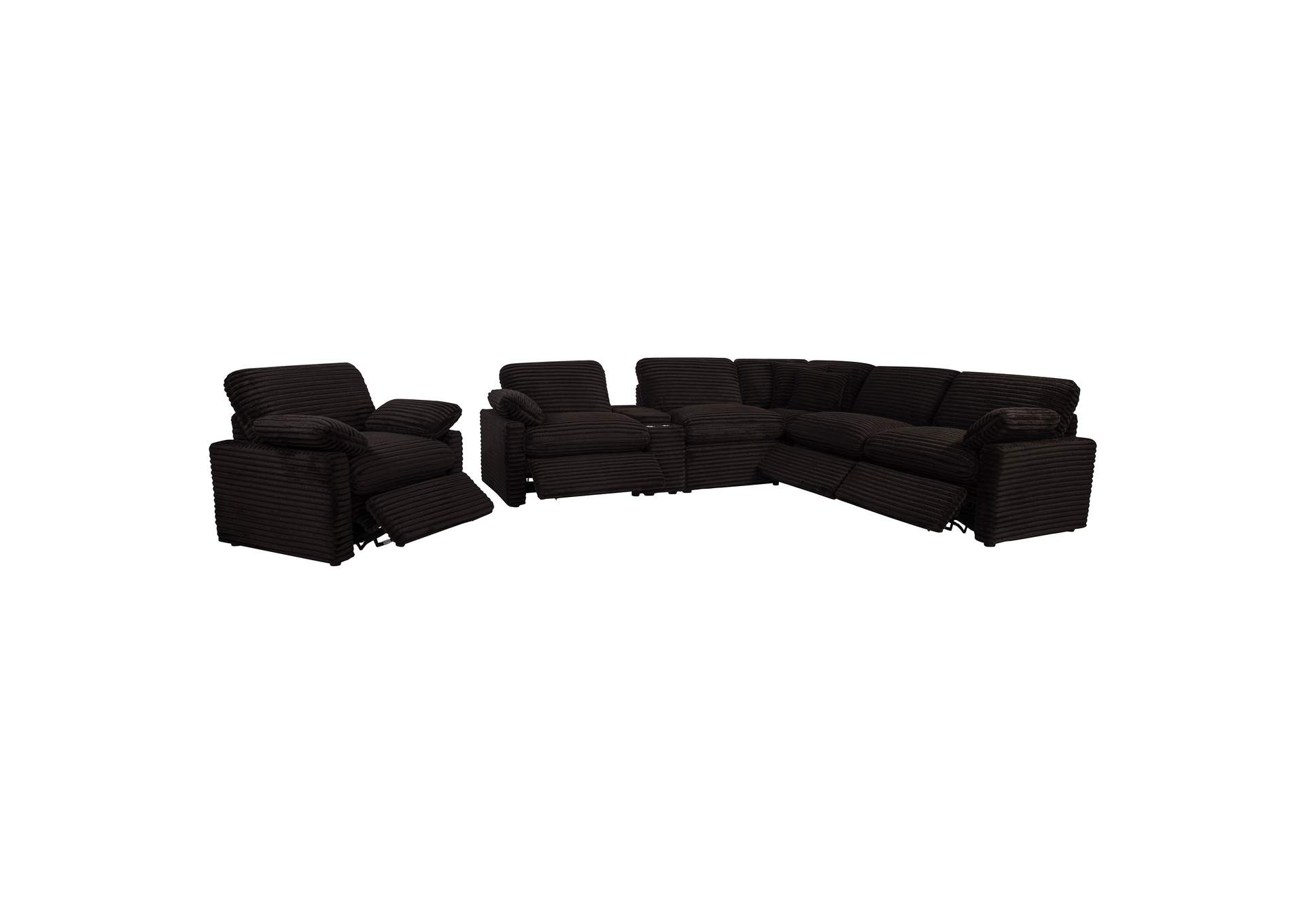 Collins Upholstered Power Recliner Chair Chocolate Brown image 15