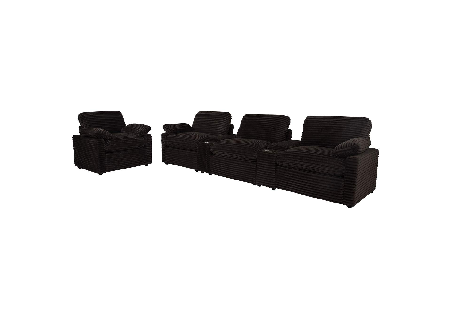 Collins Upholstered Power Recliner Chair Chocolate Brown image 16