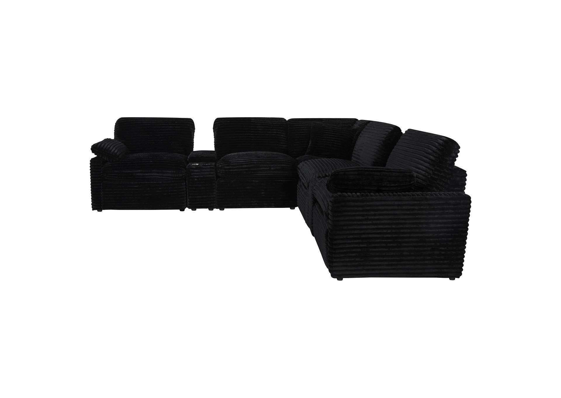 Collins 7-piece Modular Power Reclining Sectional Black image 6