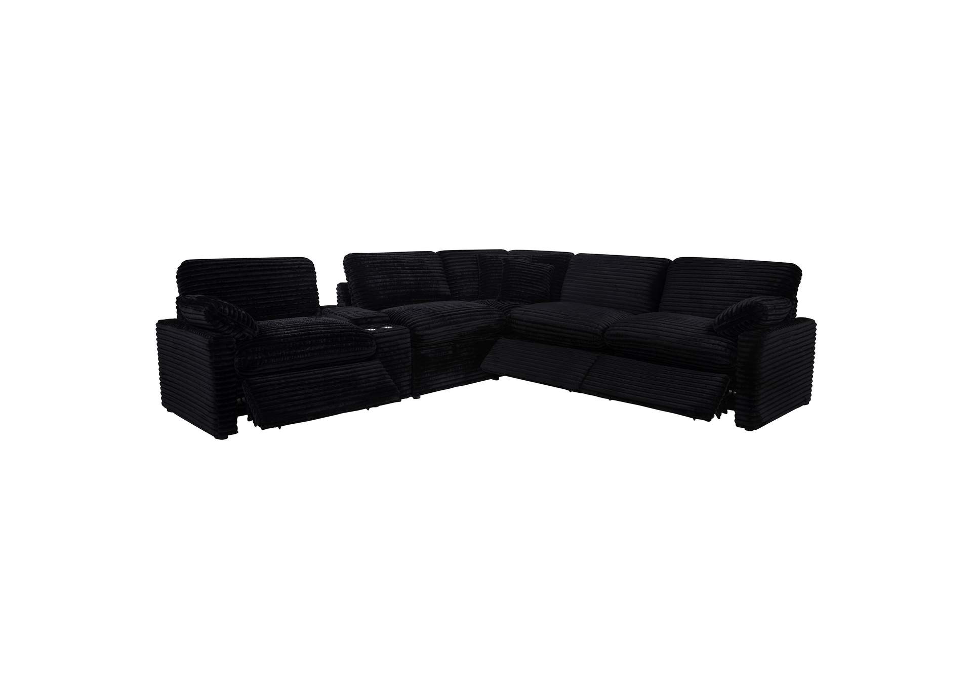 Collins 6-piece Modular Power Reclining Sectional Black image 5