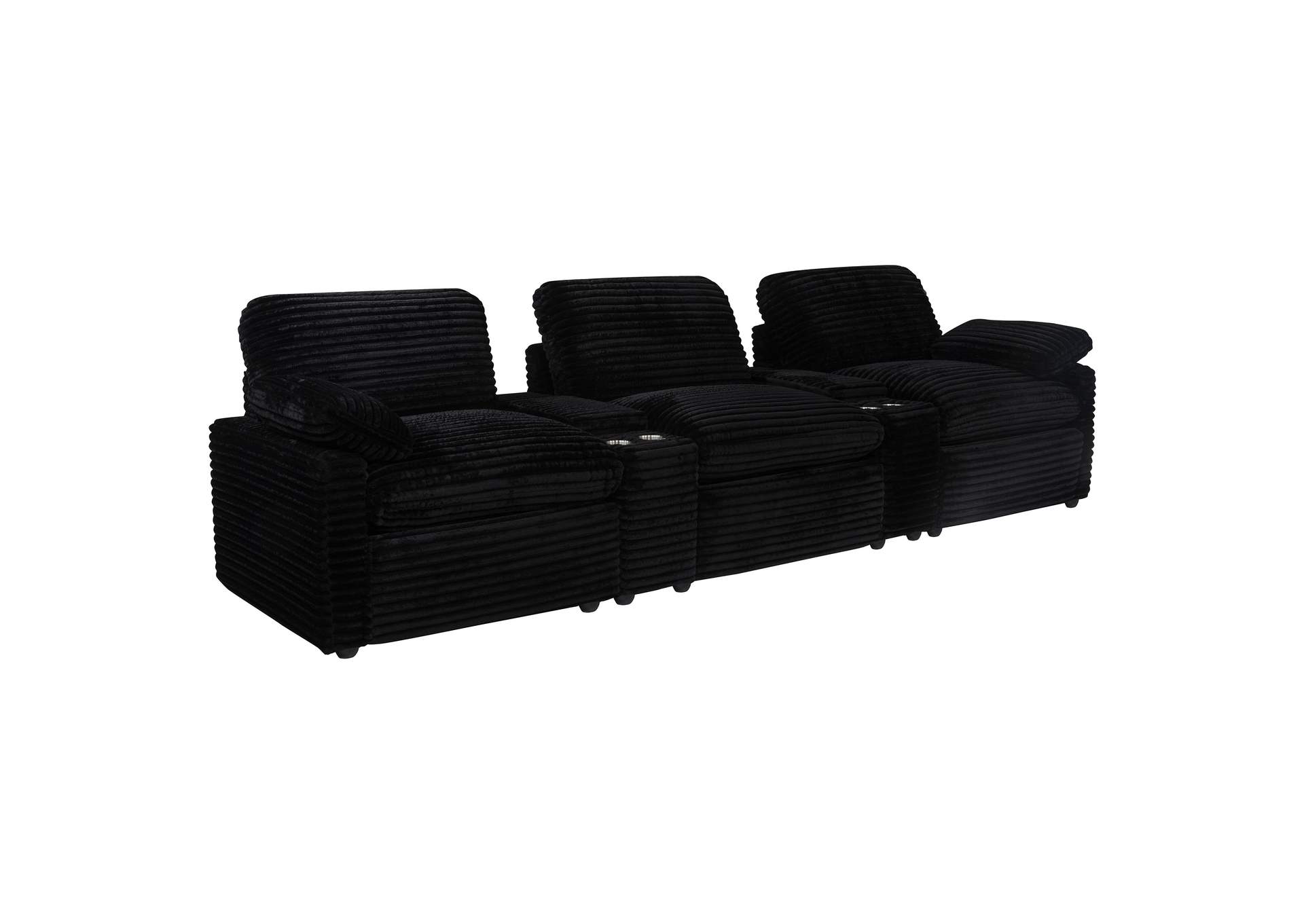 Collins 5-Piece Power Reclining Home Theater Seating Black image 1