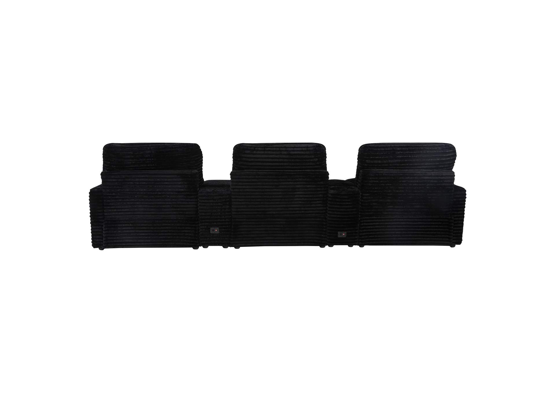 Collins 5-Piece Power Reclining Home Theater Seating Black image 8