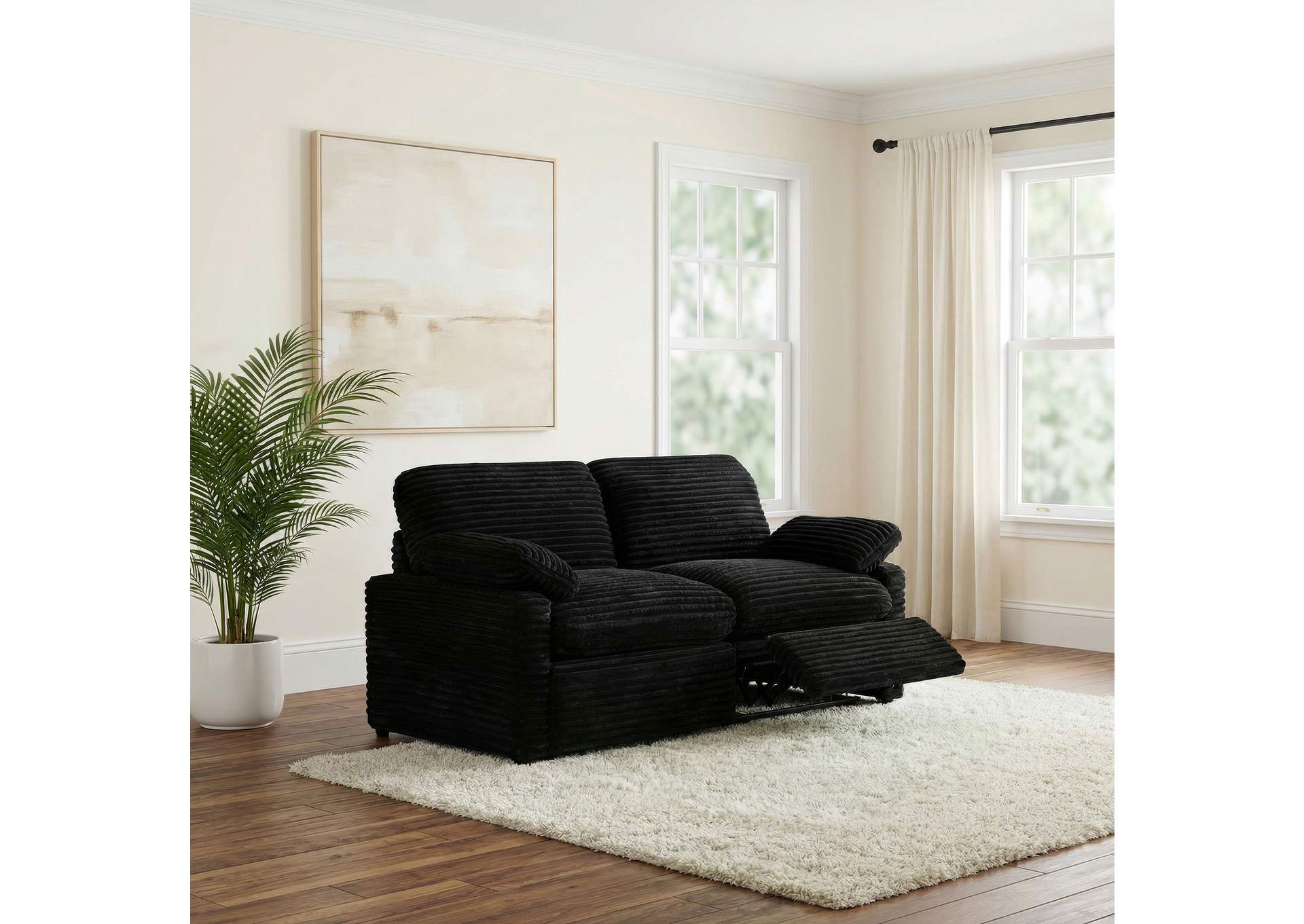 Collins Modular Power Loveseat Black image 4
