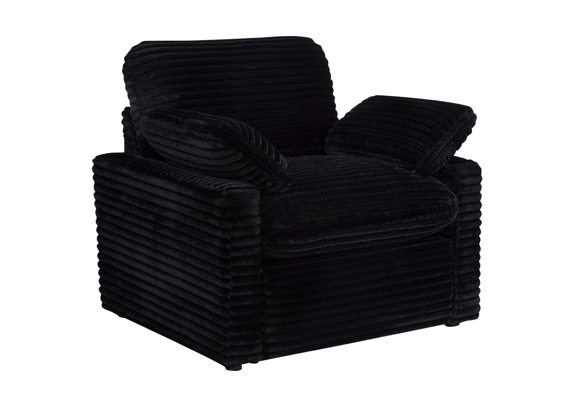 Collins Upholstered Power Recliner Chair Black image 1