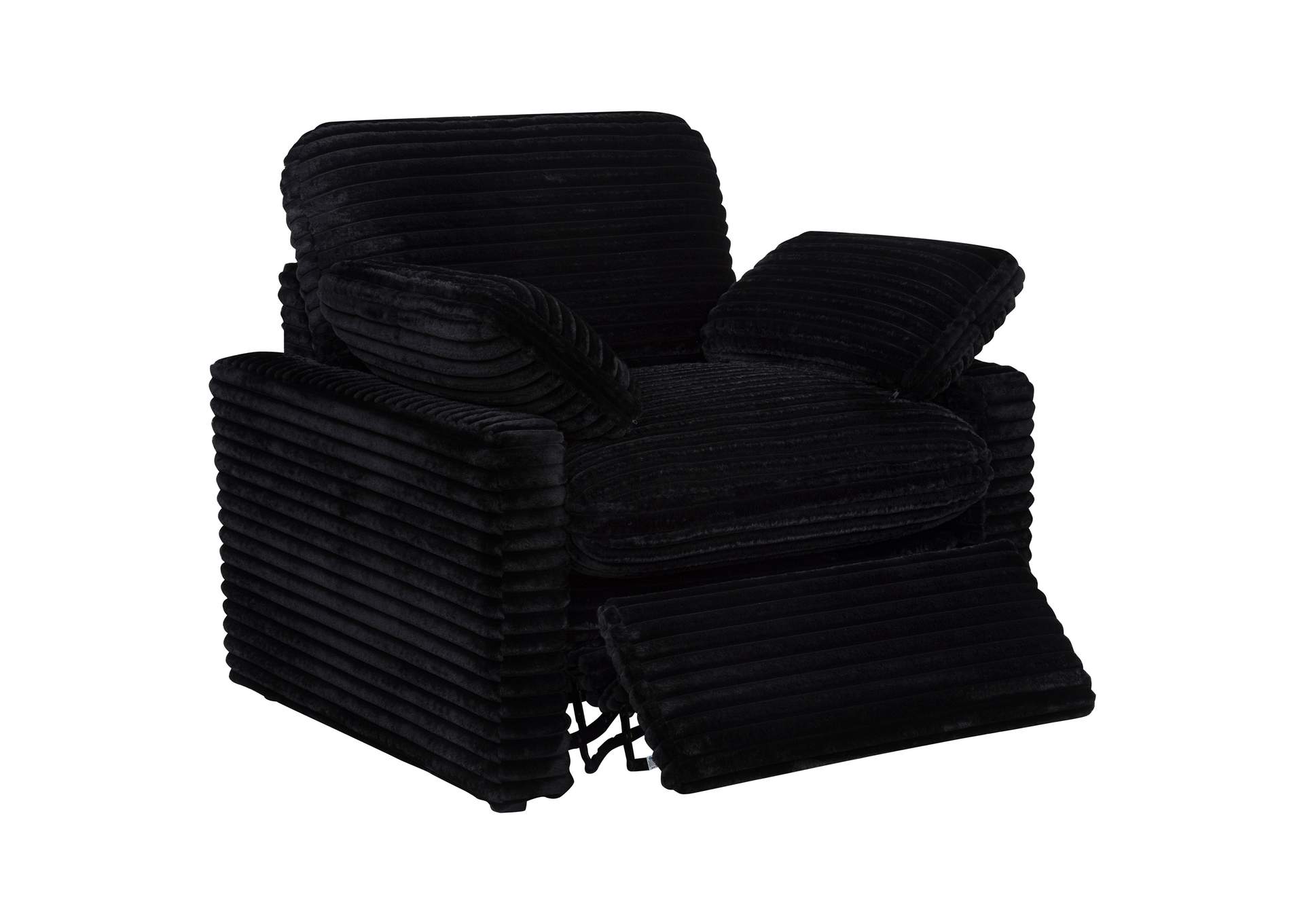 Collins Upholstered Power Recliner Chair Black image 5