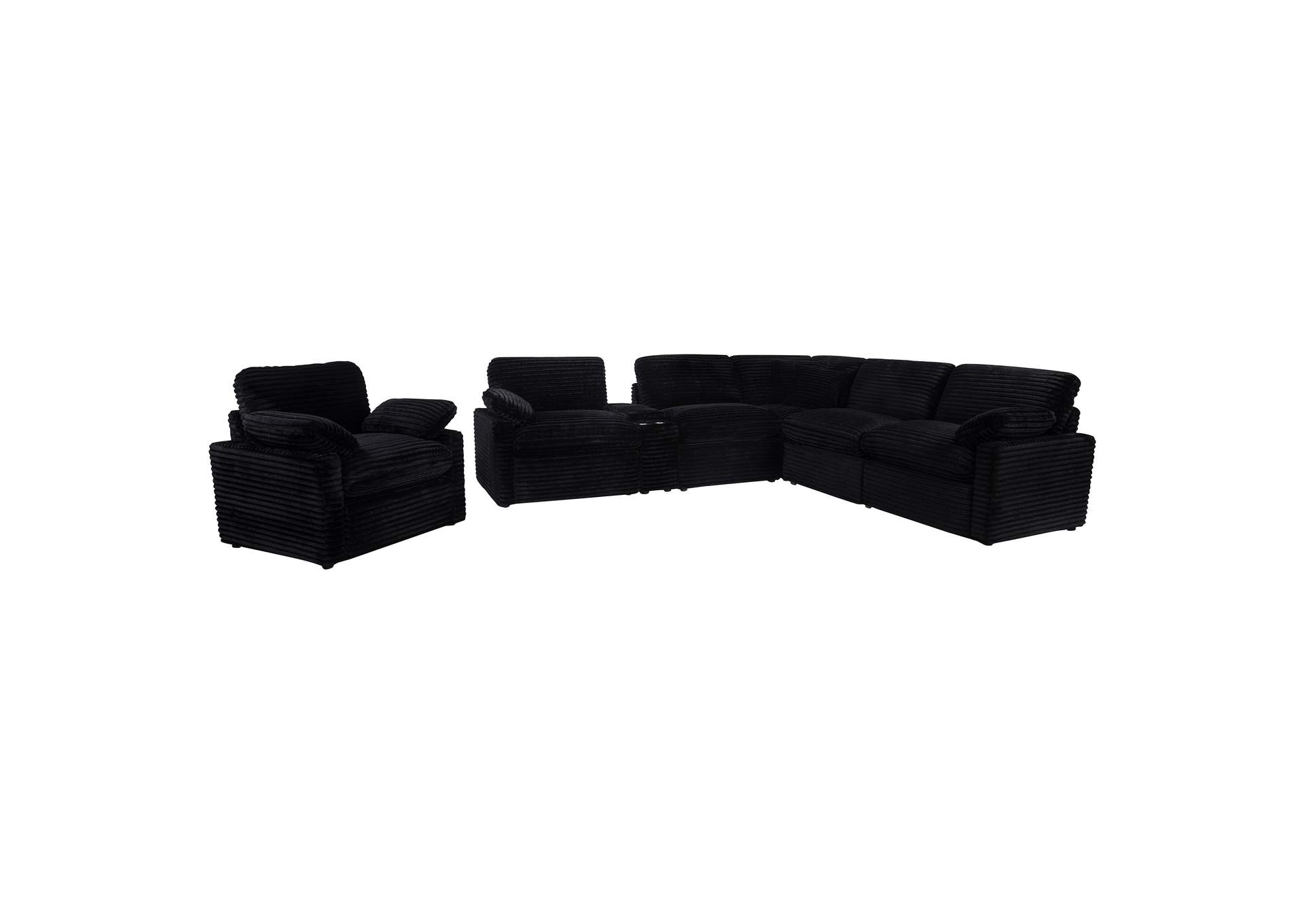 Collins Upholstered Power Recliner Chair Black image 14
