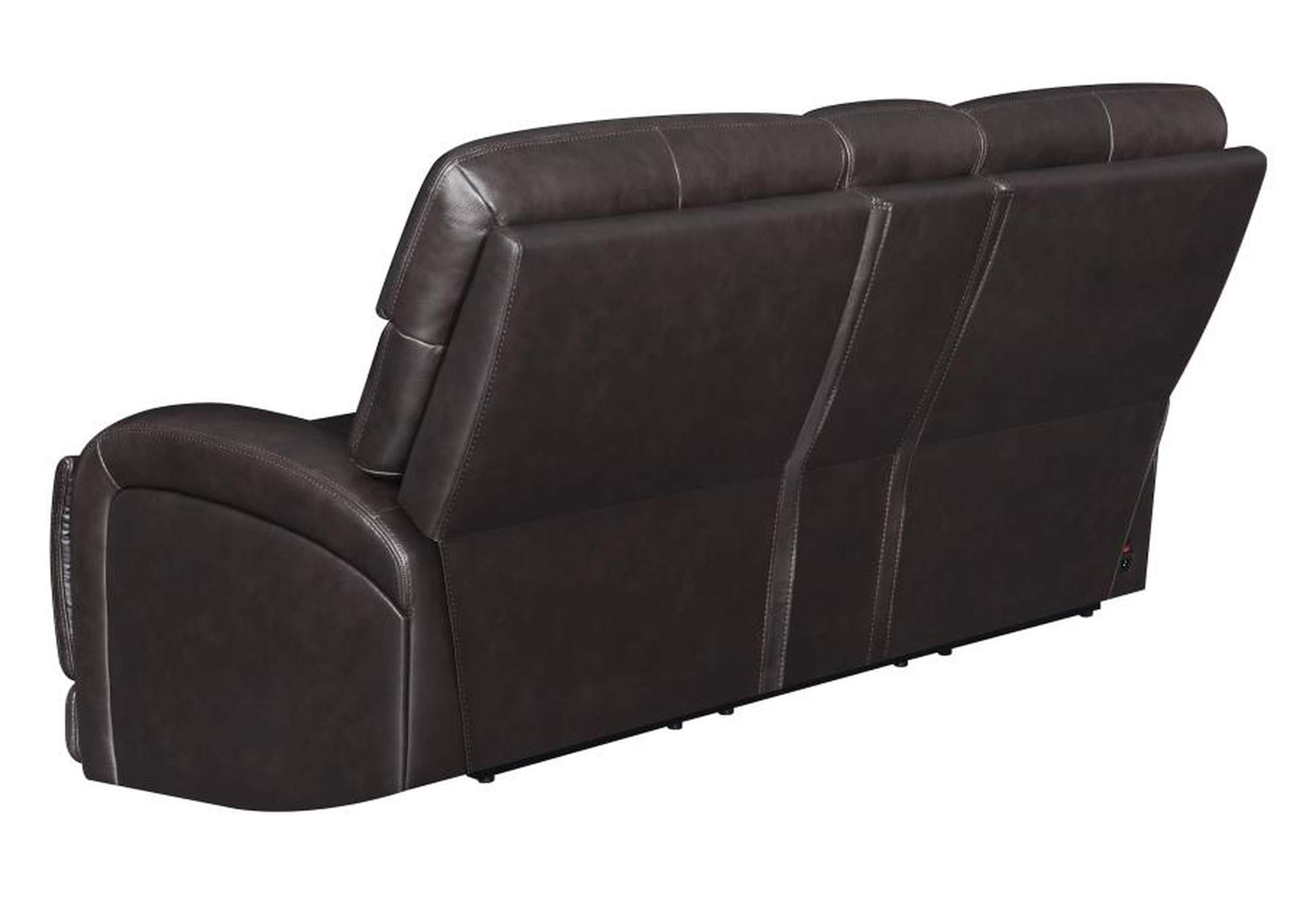 Longport 3-piece Upholstered Power Living Room Set Dark Brown image 9