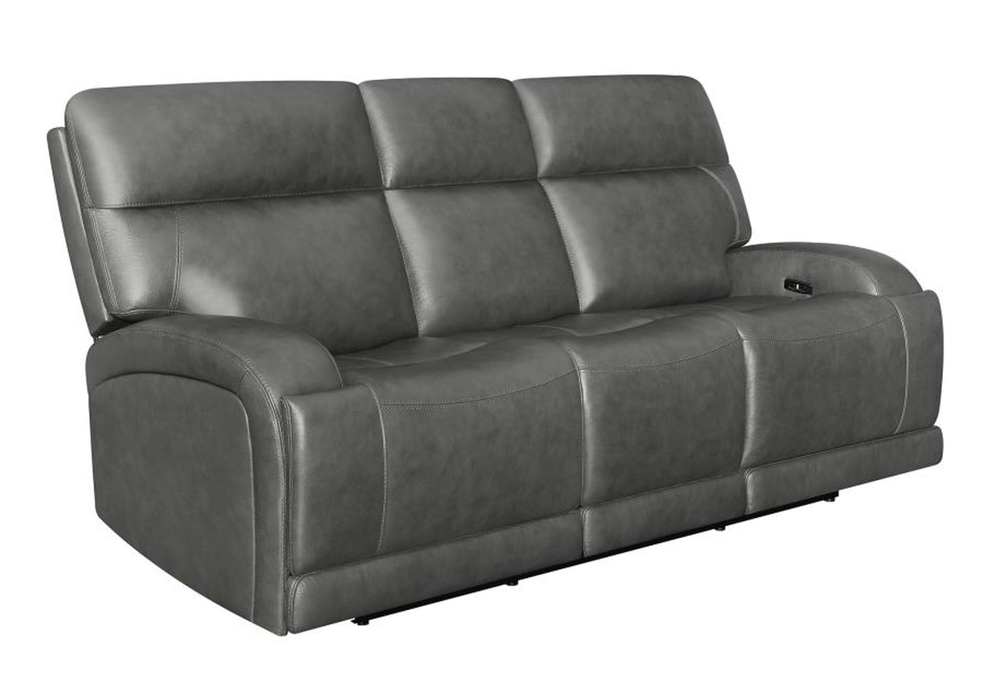 Longport 3-piece Upholstered Power Living Room Set Charcoal image 4
