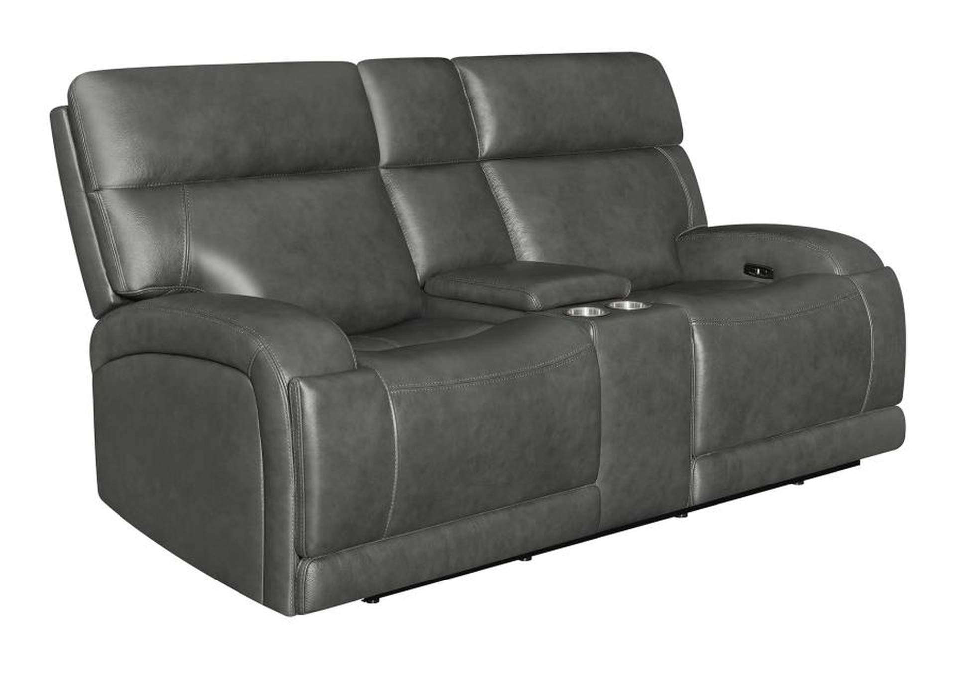 Longport 3-piece Upholstered Power Living Room Set Charcoal image 7