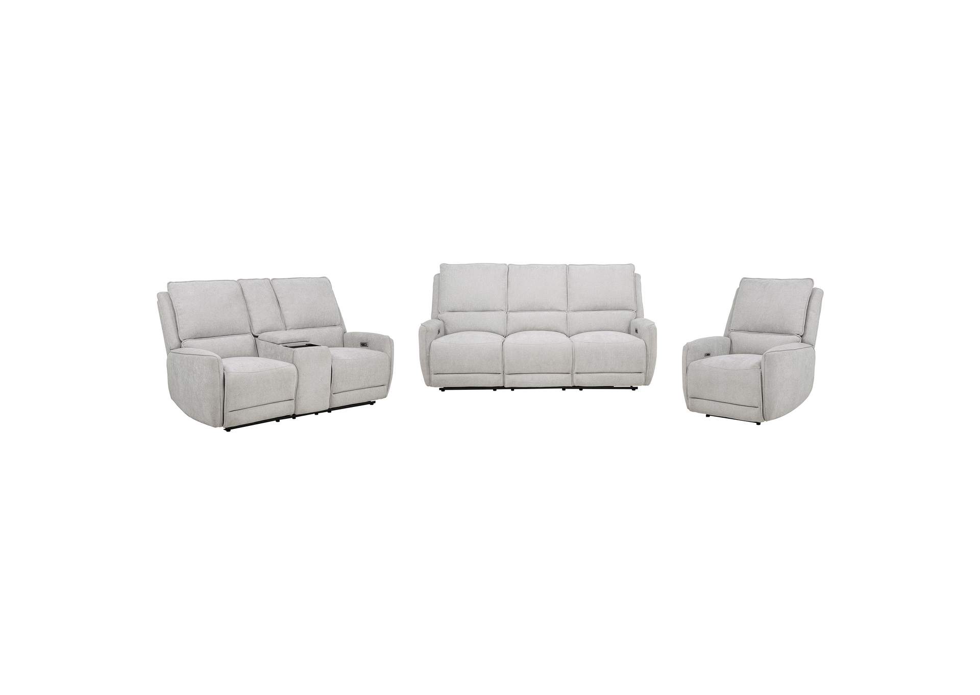 Sylmar 3-piece Chenille Power Reclining Sofa Set Dove Grey image 20