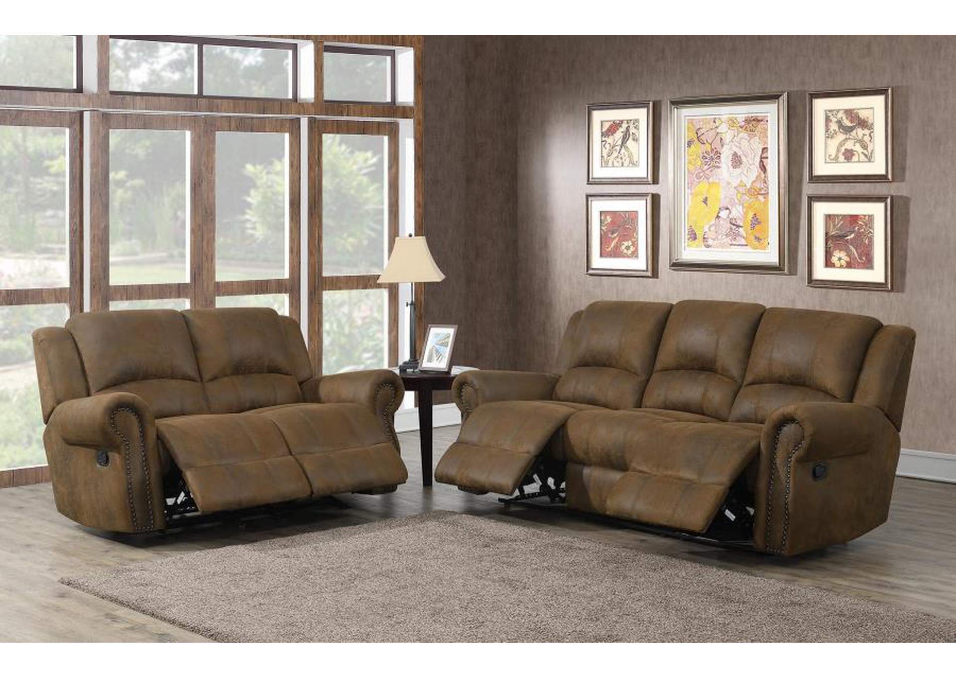 Sir Rawlinson Upholstered Living Room Set Buckskin Brown image 3