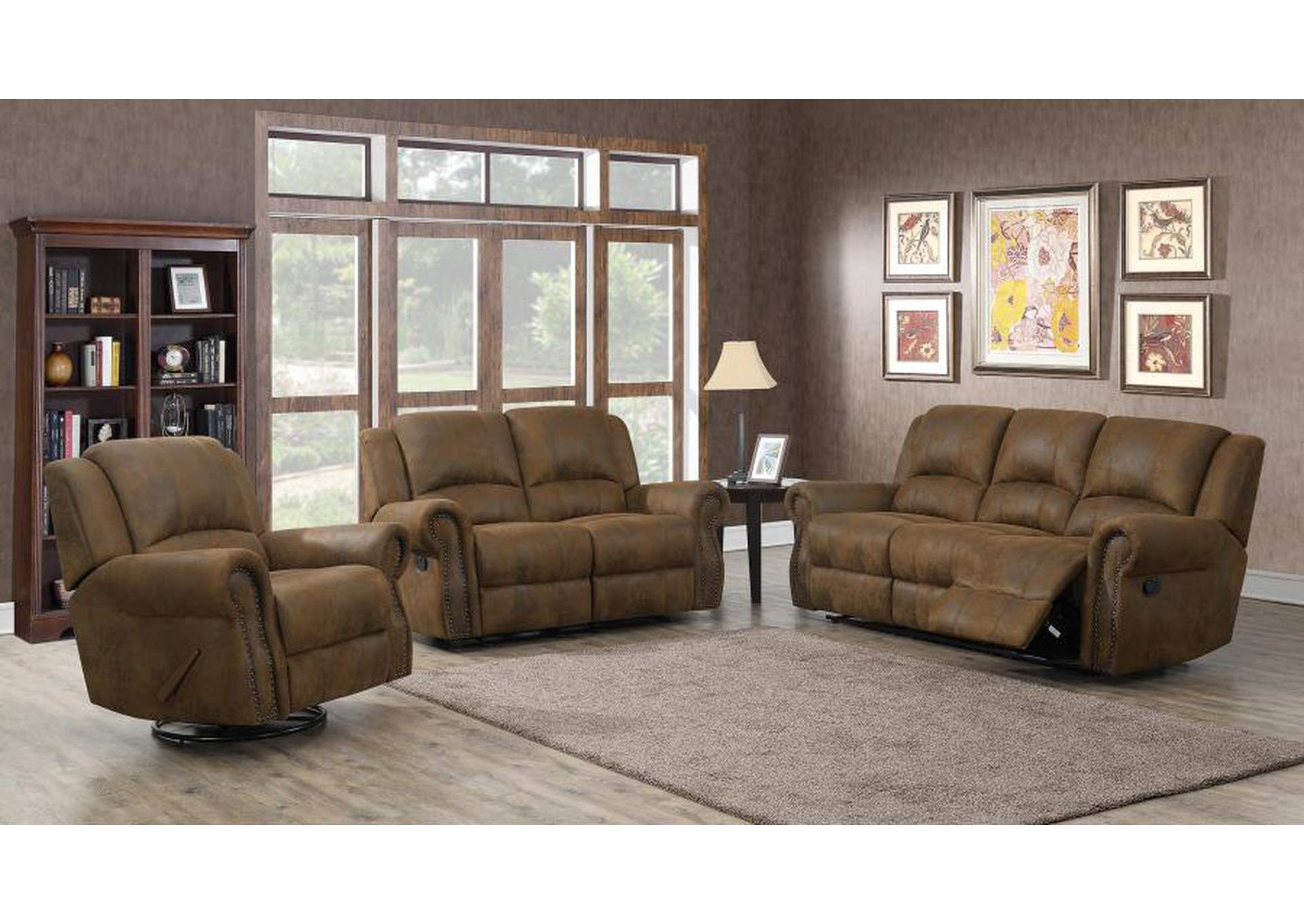Sir Rawlinson Upholstered Living Room Set Buckskin Brown image 1