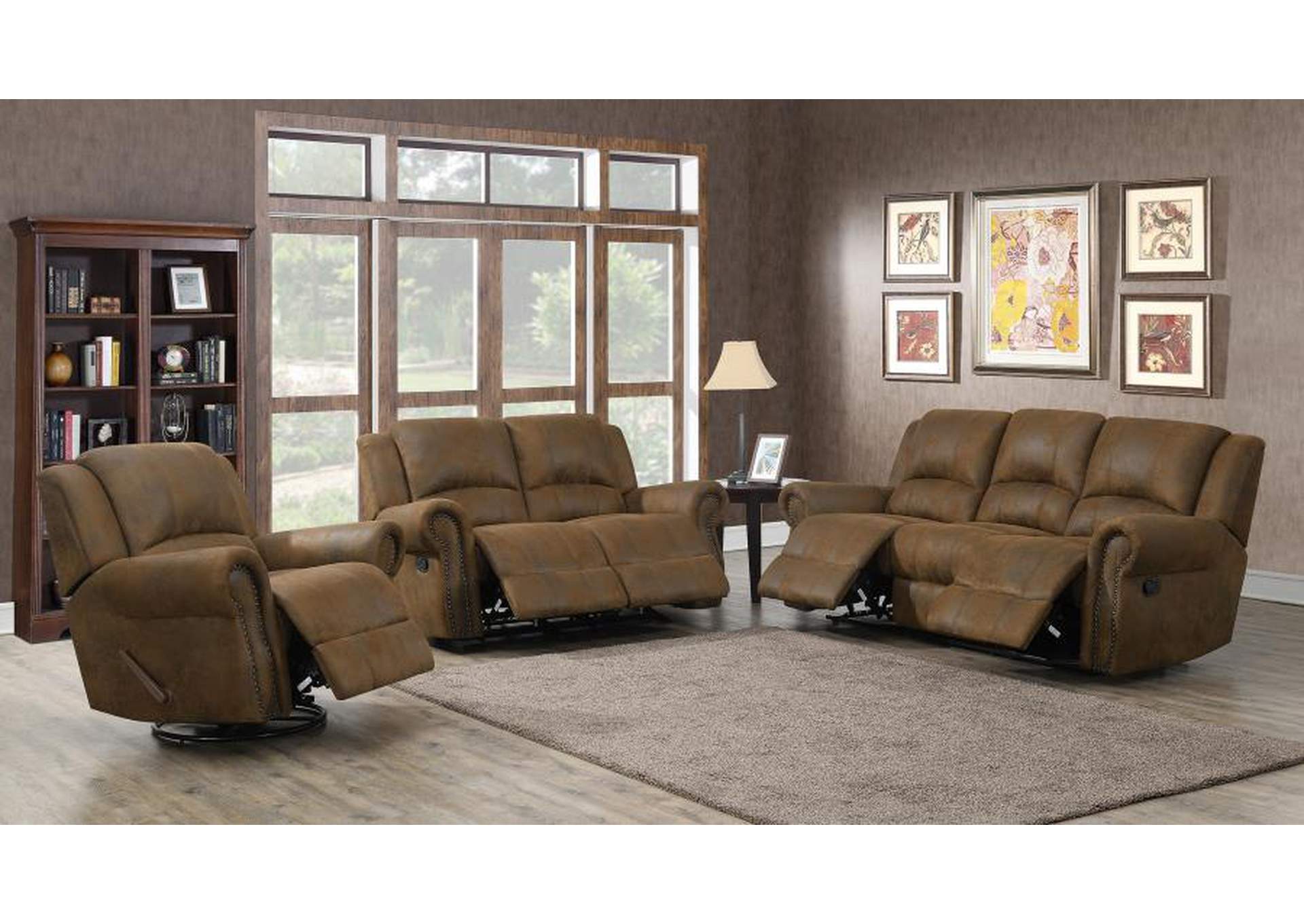 Sir Rawlinson Upholstered Living Room Set Buckskin Brown image 3
