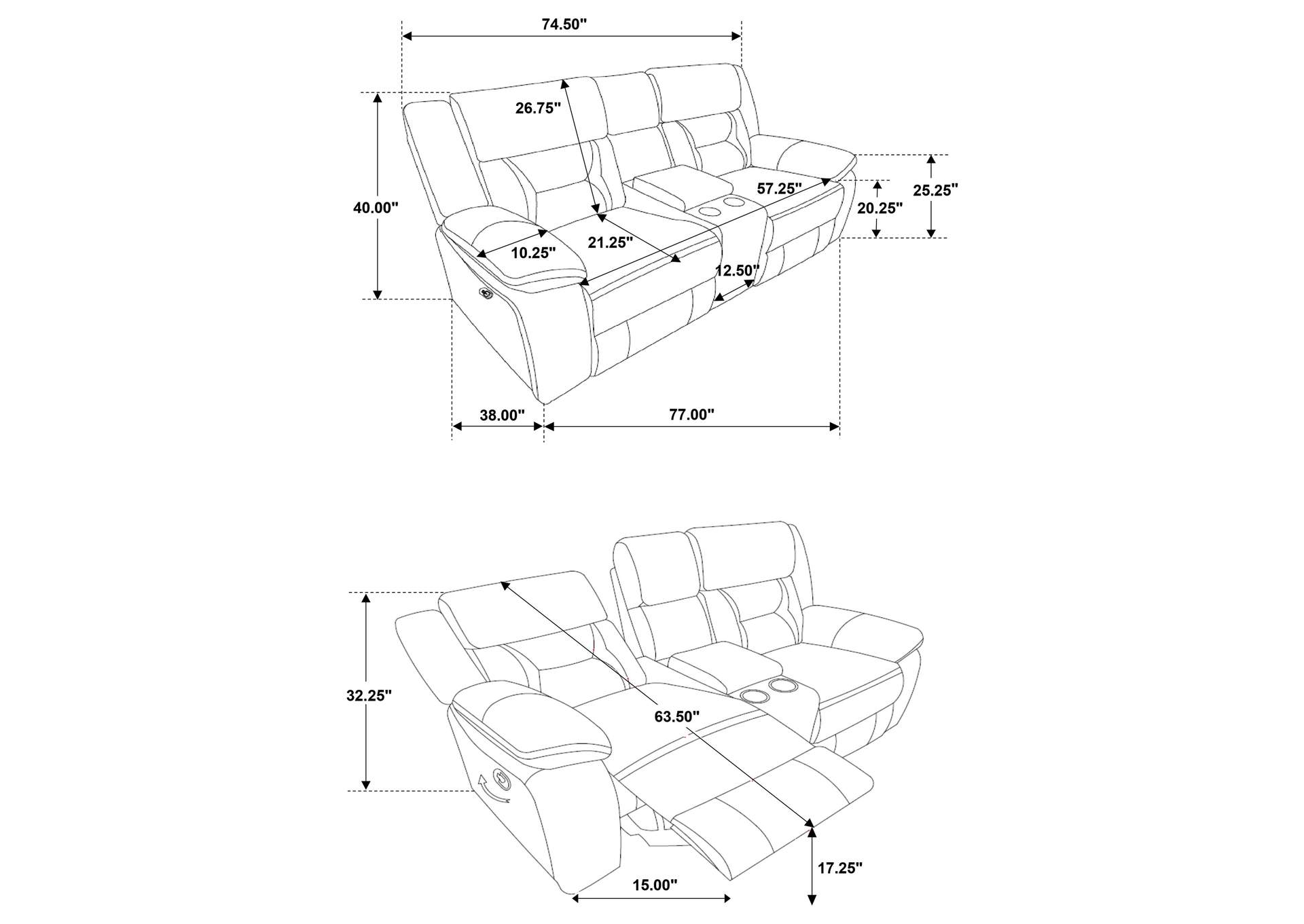 Greer 3-piece Upholstered Reclining Sofa Set Taupe image 7