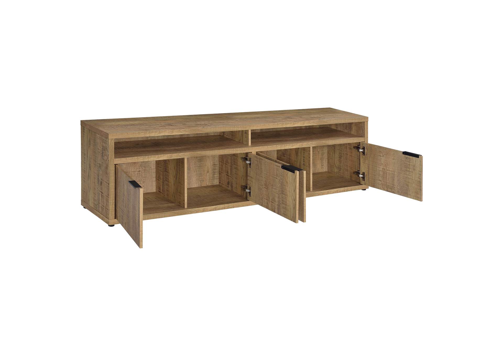 Tabby 79-inch 4-door Engineered Wood TV Stand Media Console Mango image 4