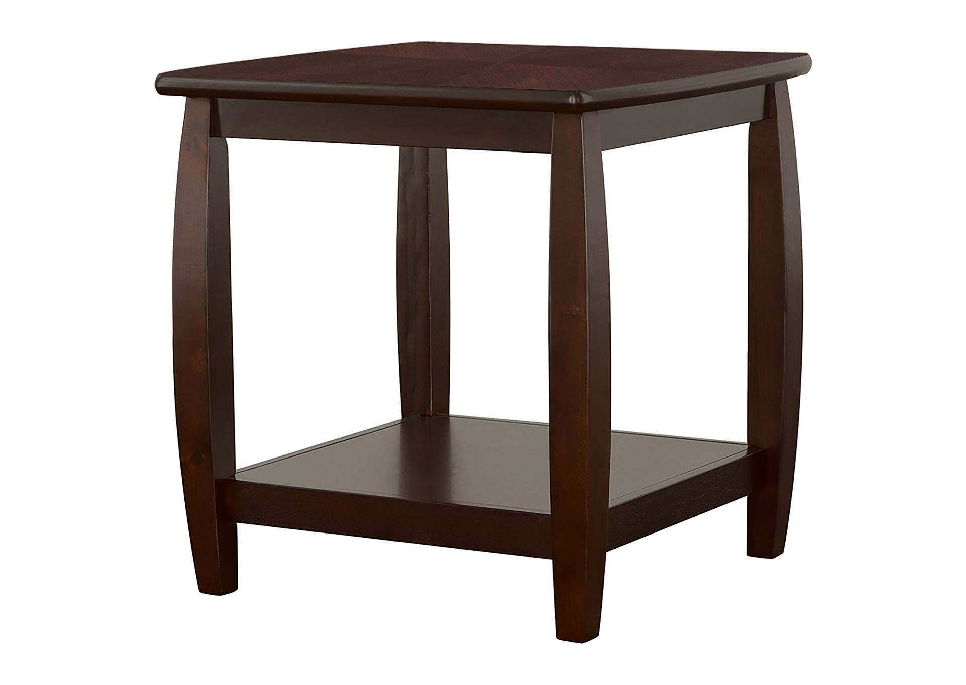 Dixon 1-shelf Square Wood End Table Espresso