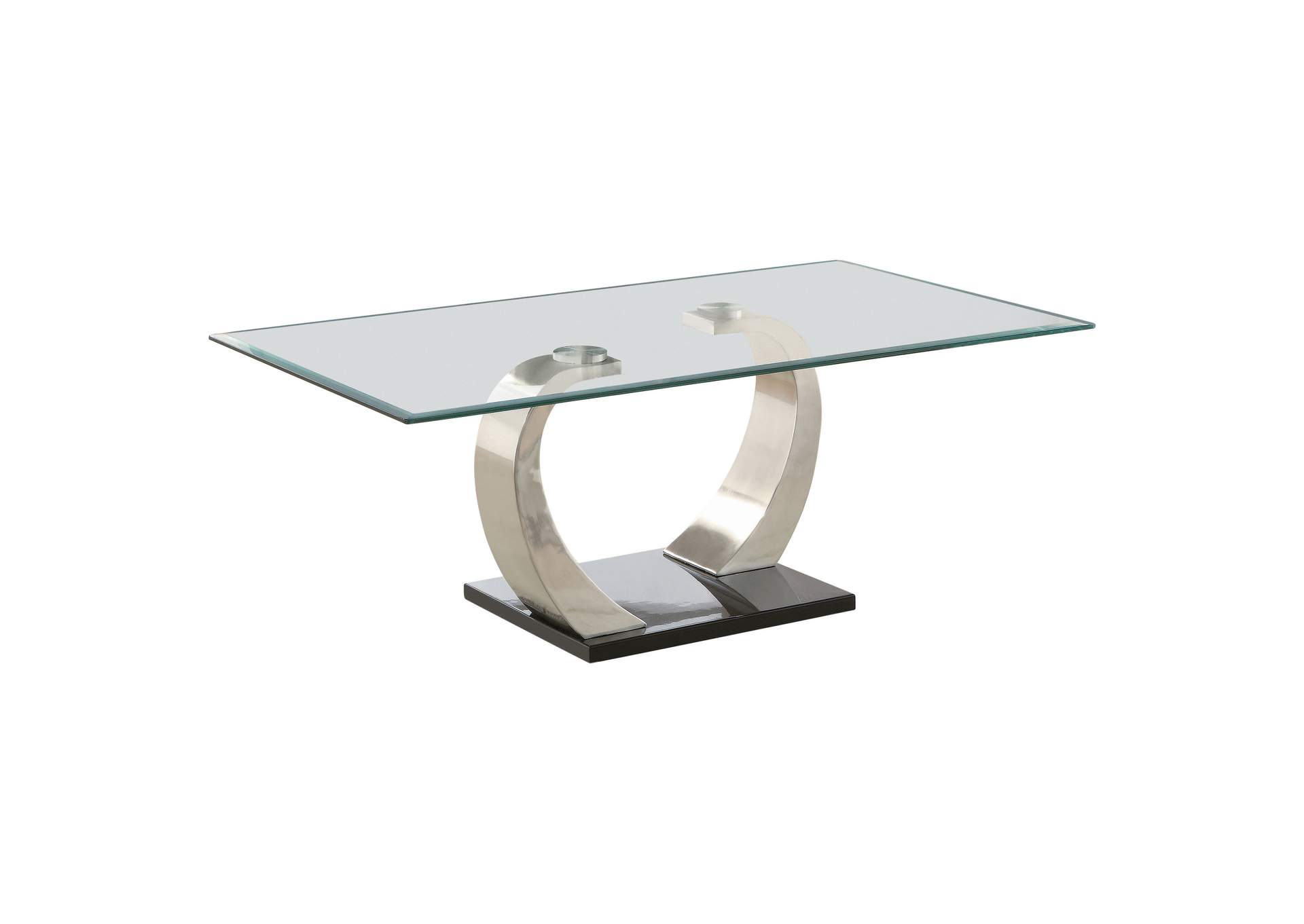 Pruitt 3-piece Coffee and End Table Set Satin Silver