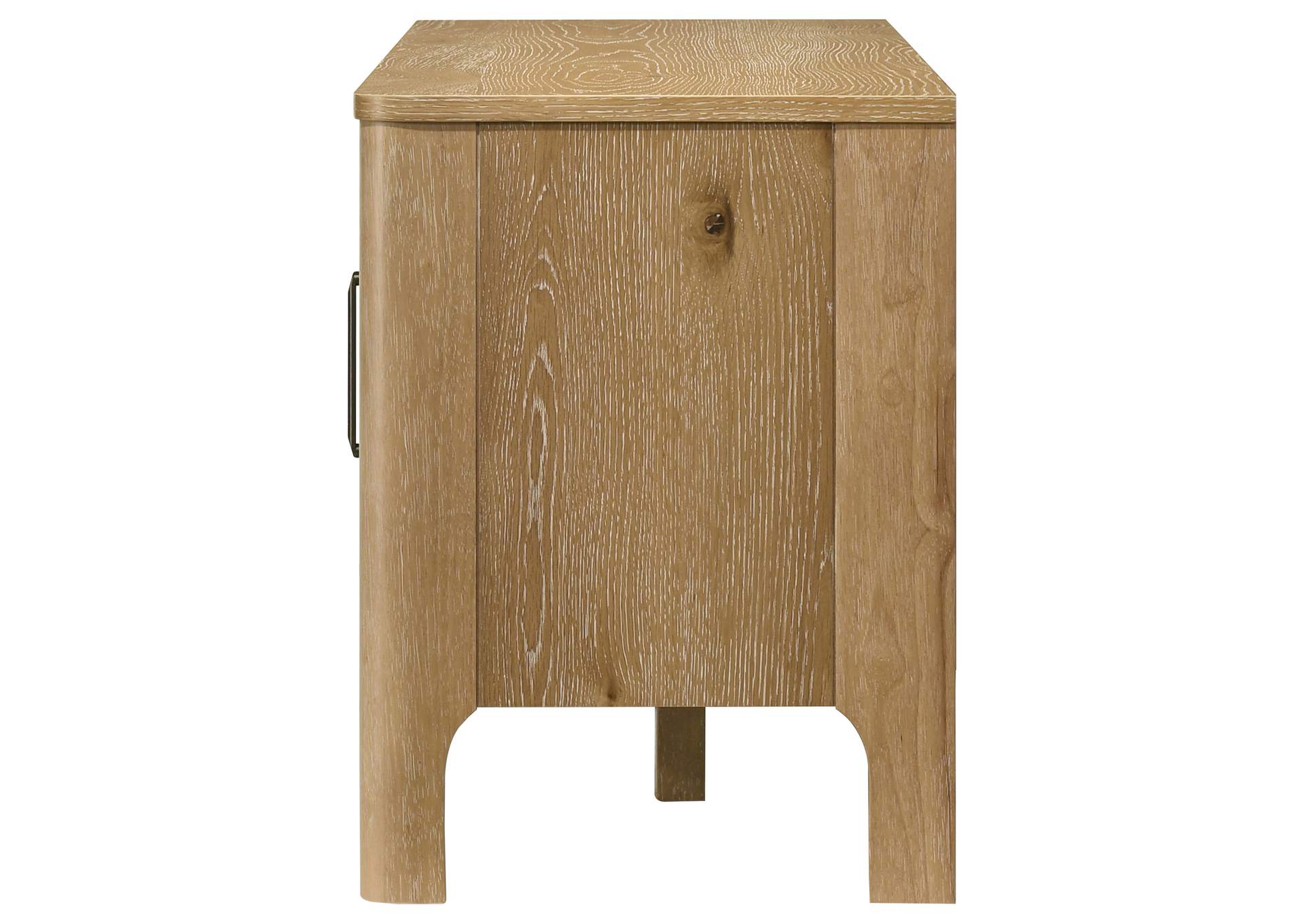 Rowe 65-inch 2-door Wood TV Stand Media Console Light Oak image 8