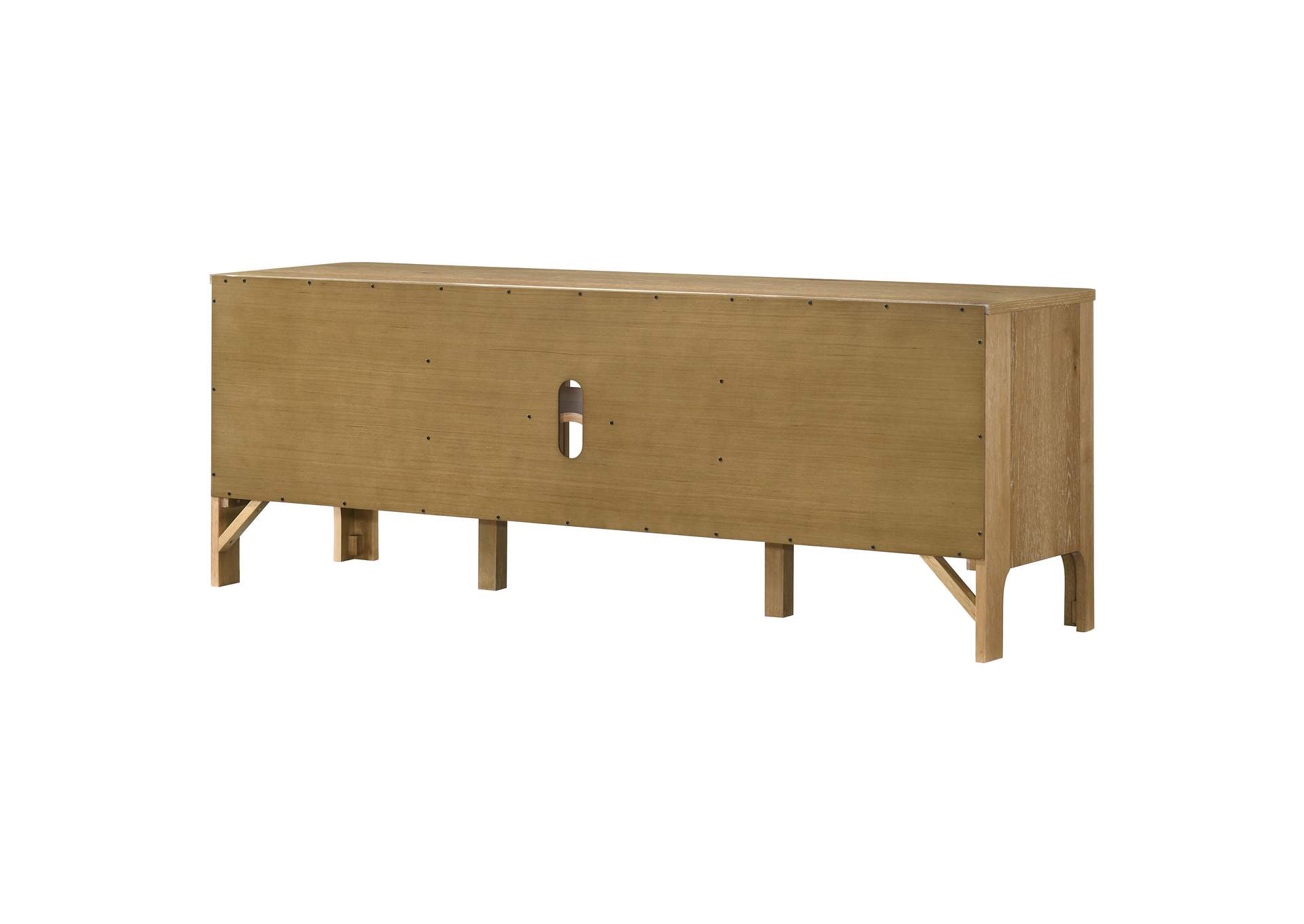 Rowe 65-inch 2-door Wood TV Stand Media Console Light Oak image 11