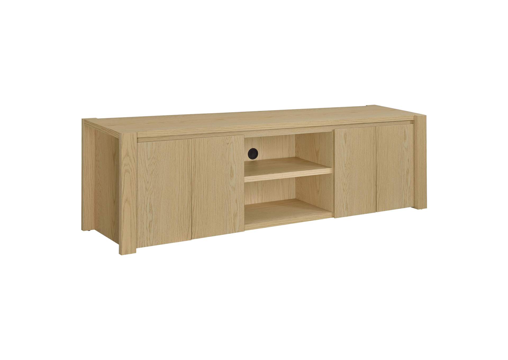 Laurelton 78-inch 4-door TV Stand Media Console Light Oak image 1