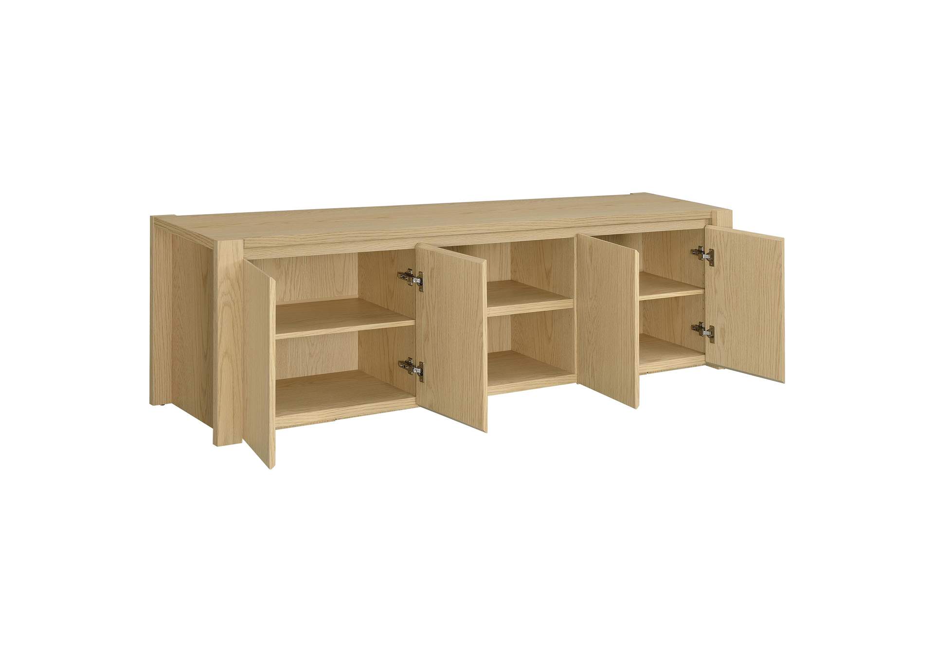 Laurelton 78-inch 4-door TV Stand Media Console Light Oak image 4