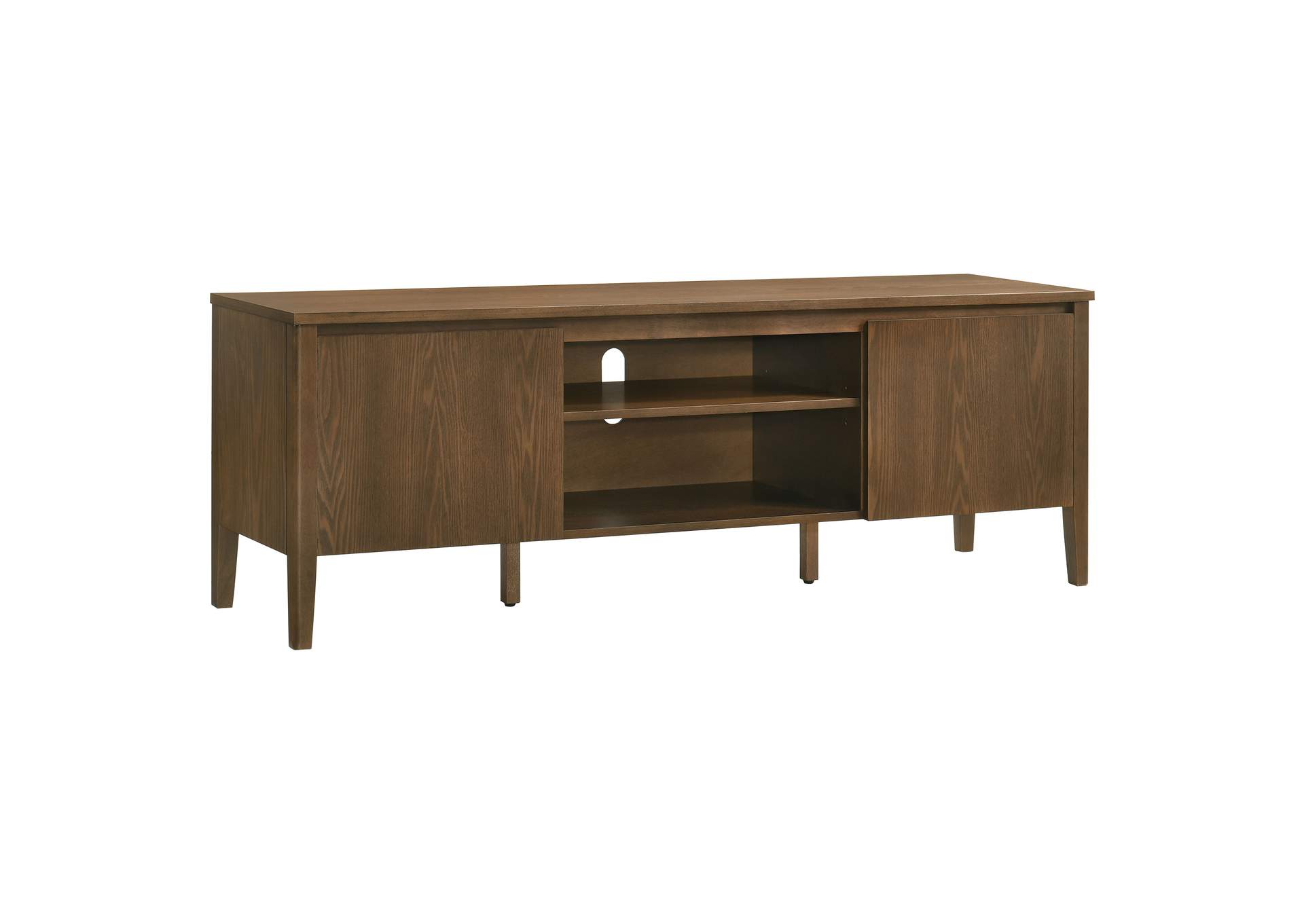 Thori 63-inch 2-door TV Stand Media Console Dark Brown image 1