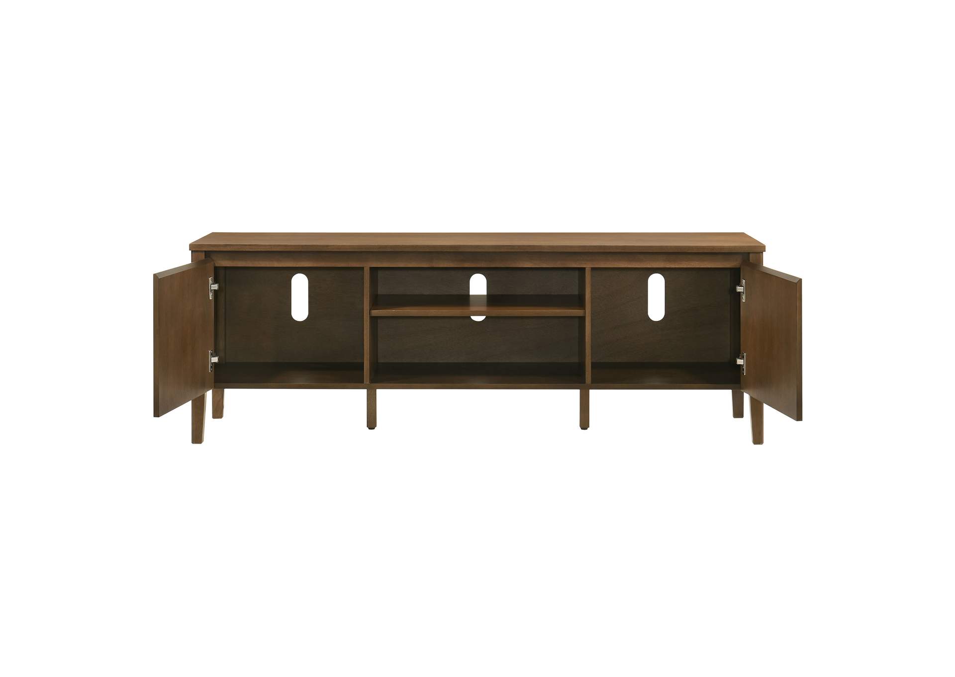 Thori 63-inch 2-door TV Stand Media Console Dark Brown image 5