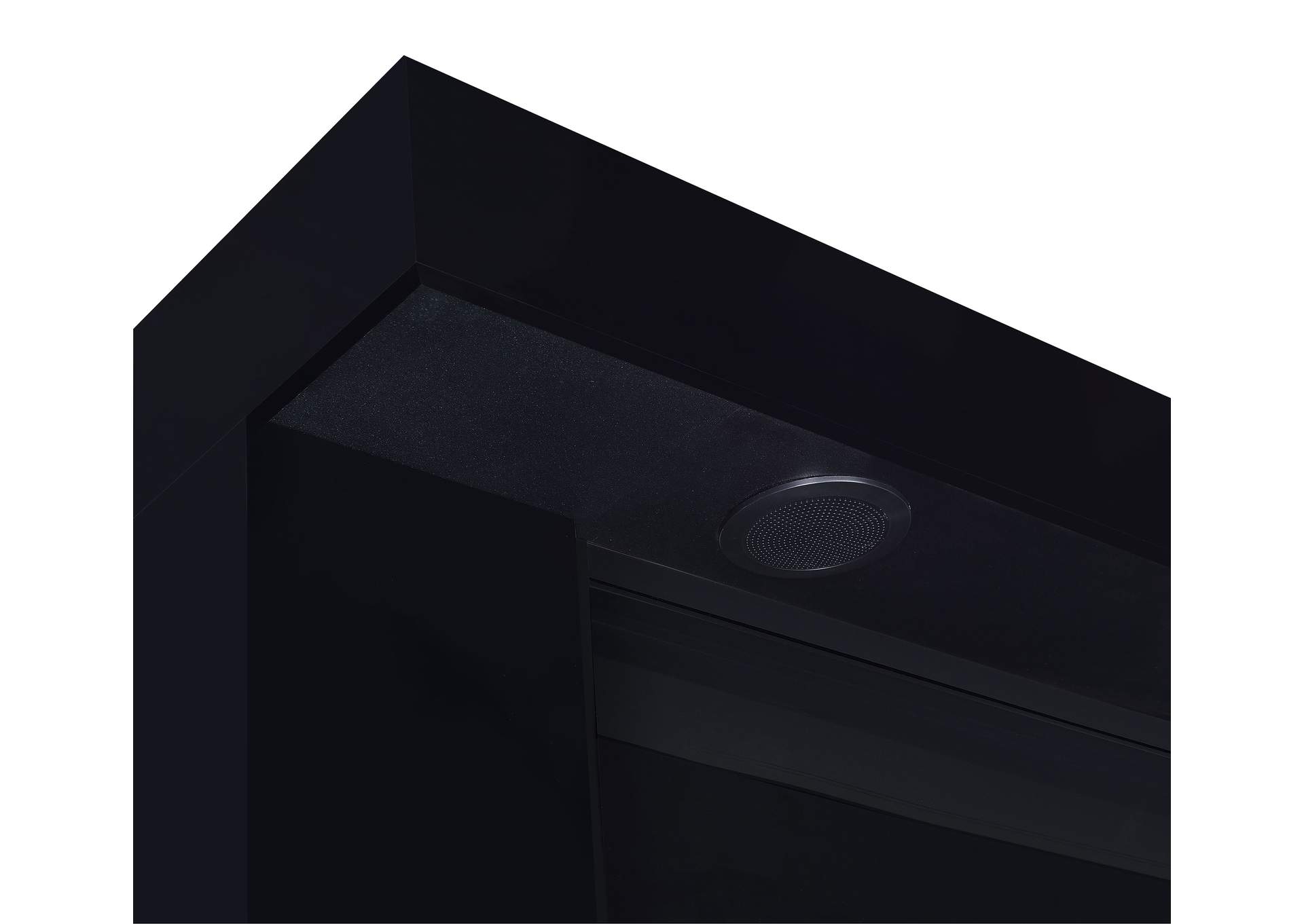 Mallory TV Stand Fireplace Console Bluetooth Speaker Black High Gloss image 8