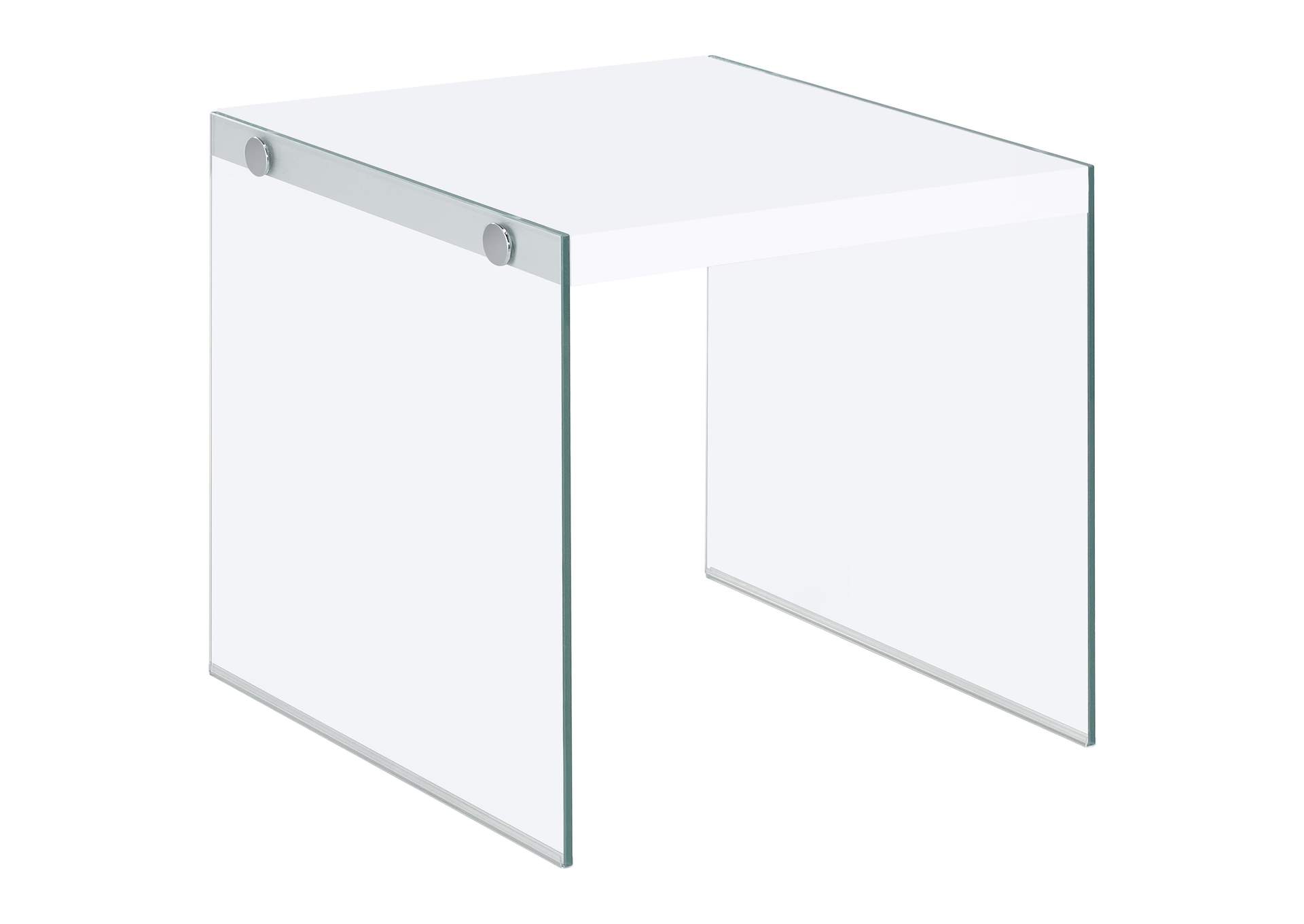 Opal 2-piece Coffee and End Table Set White High Gloss