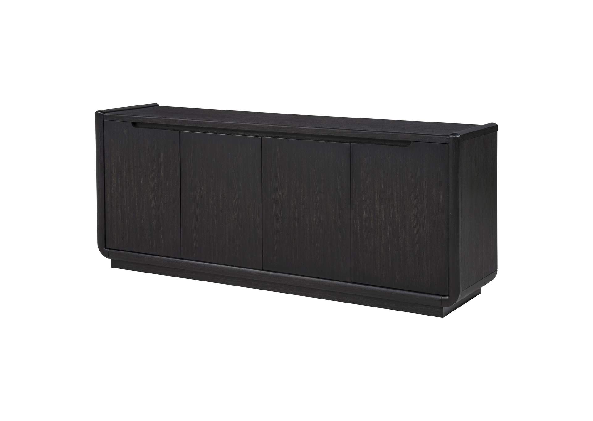 Leandro 72-inch 4-door TV Stand Media Console Burnished Black image 6