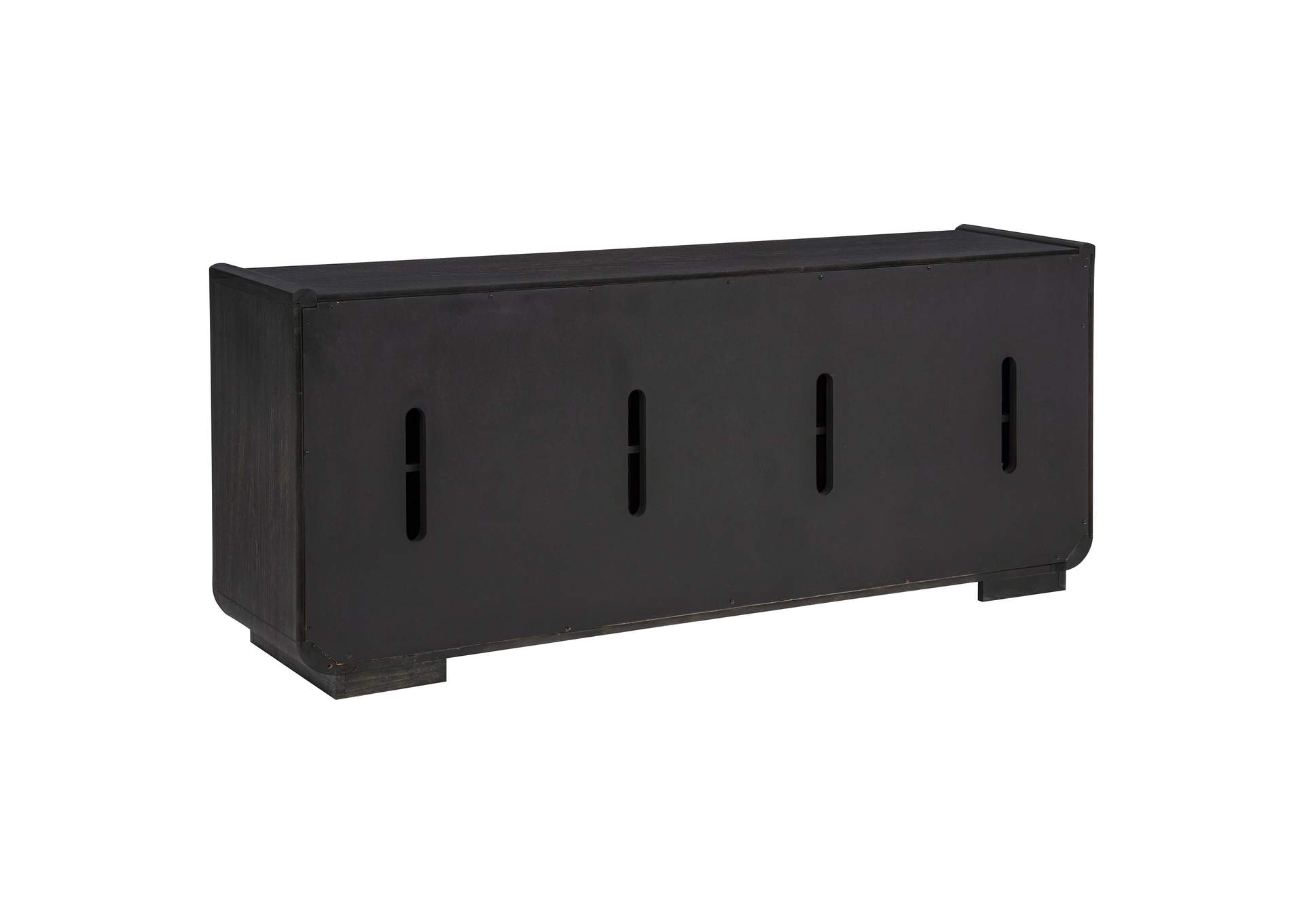 Leandro 72-inch 4-door TV Stand Media Console Burnished Black image 8