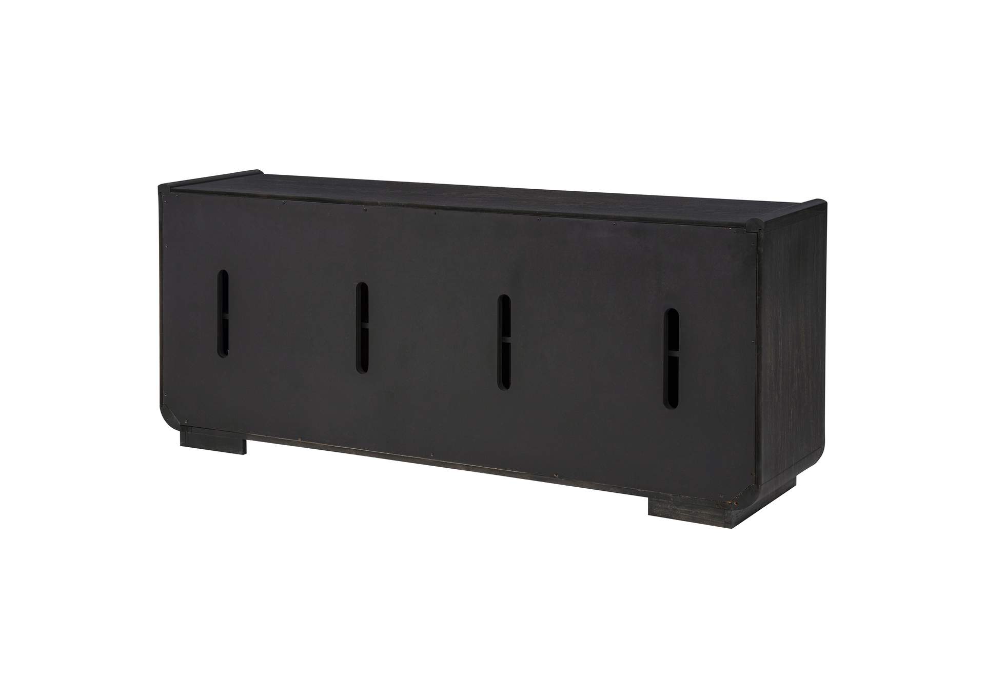 Leandro 72-inch 4-door TV Stand Media Console Burnished Black image 10