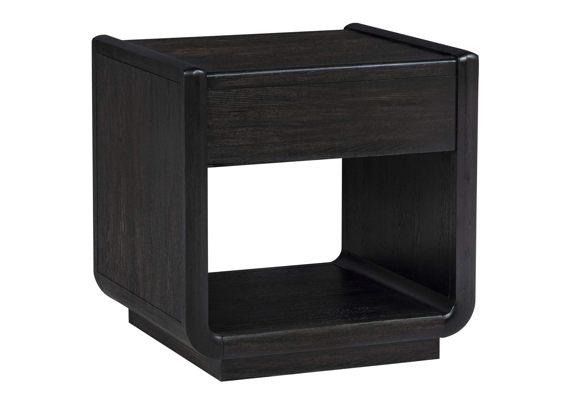 Leandro 1-drawer Wood Occasional Side End Table Burnished Black image 8