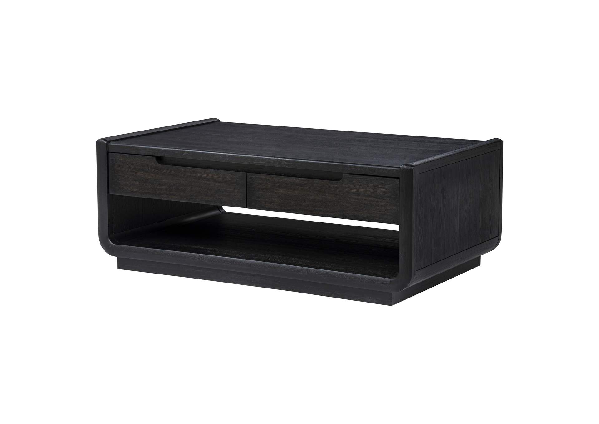 Leandro 2-drawer Wood Cocktail Coffee Table Burnished Black image 6