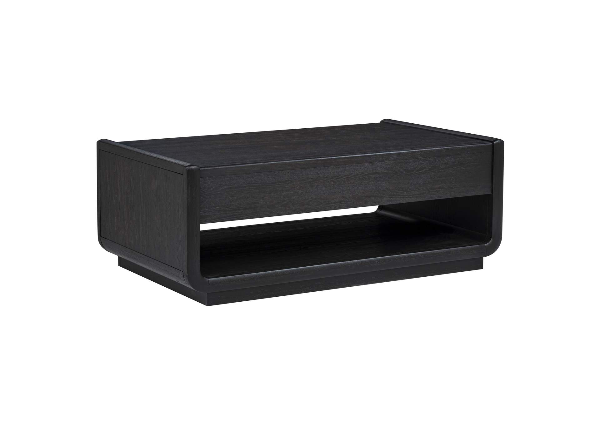 Leandro 2-drawer Wood Cocktail Coffee Table Burnished Black image 8