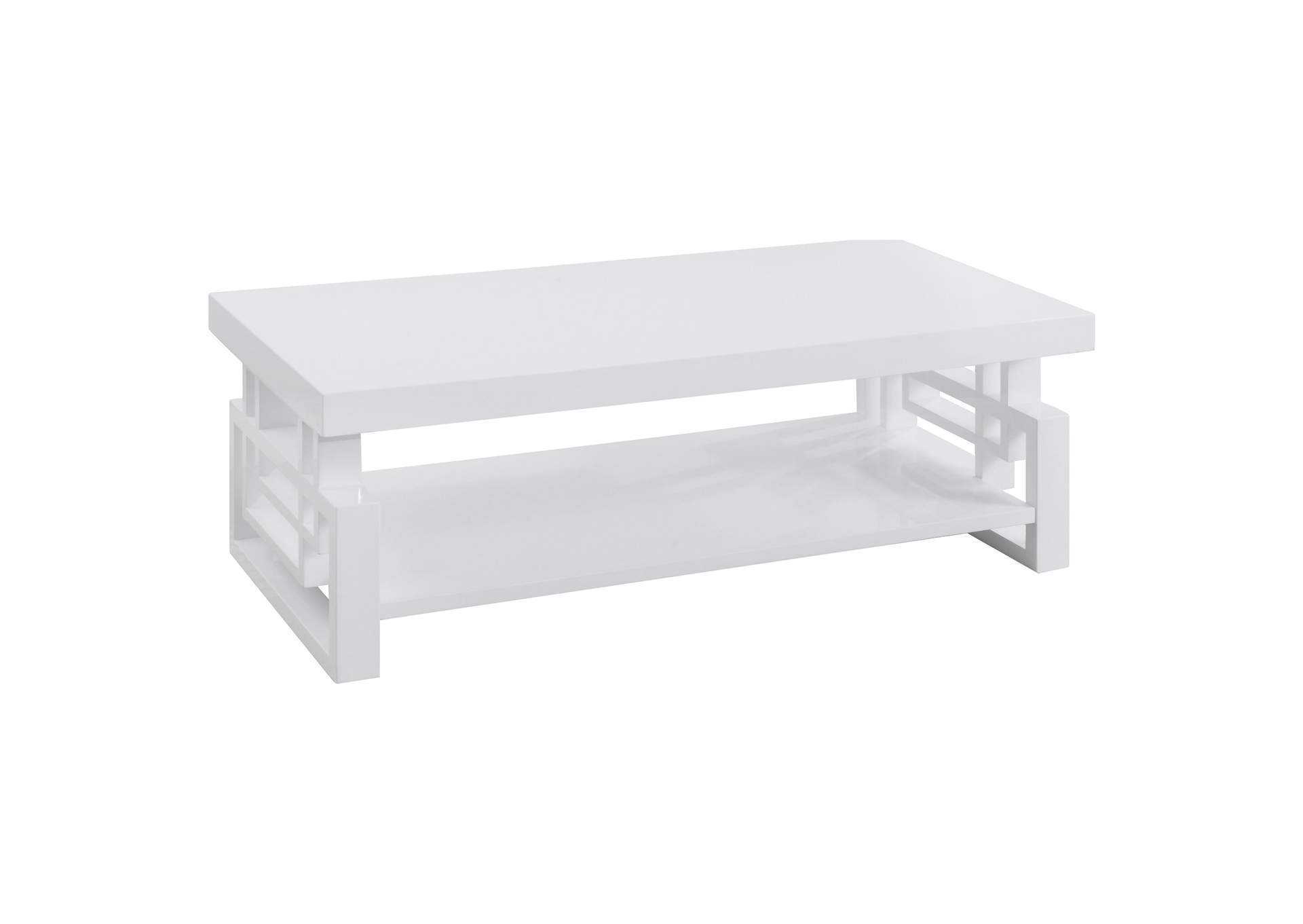 Schmitt 2-piece Coffee and End Table Set White High Gloss