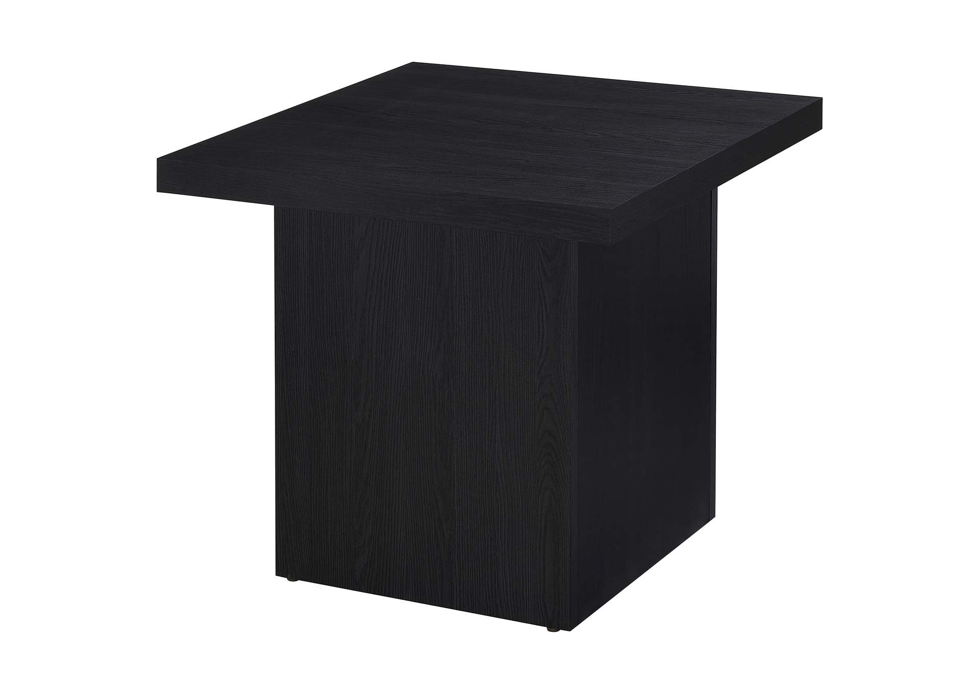 Max 2-piece Rectangular Coffee and End Table Set Black