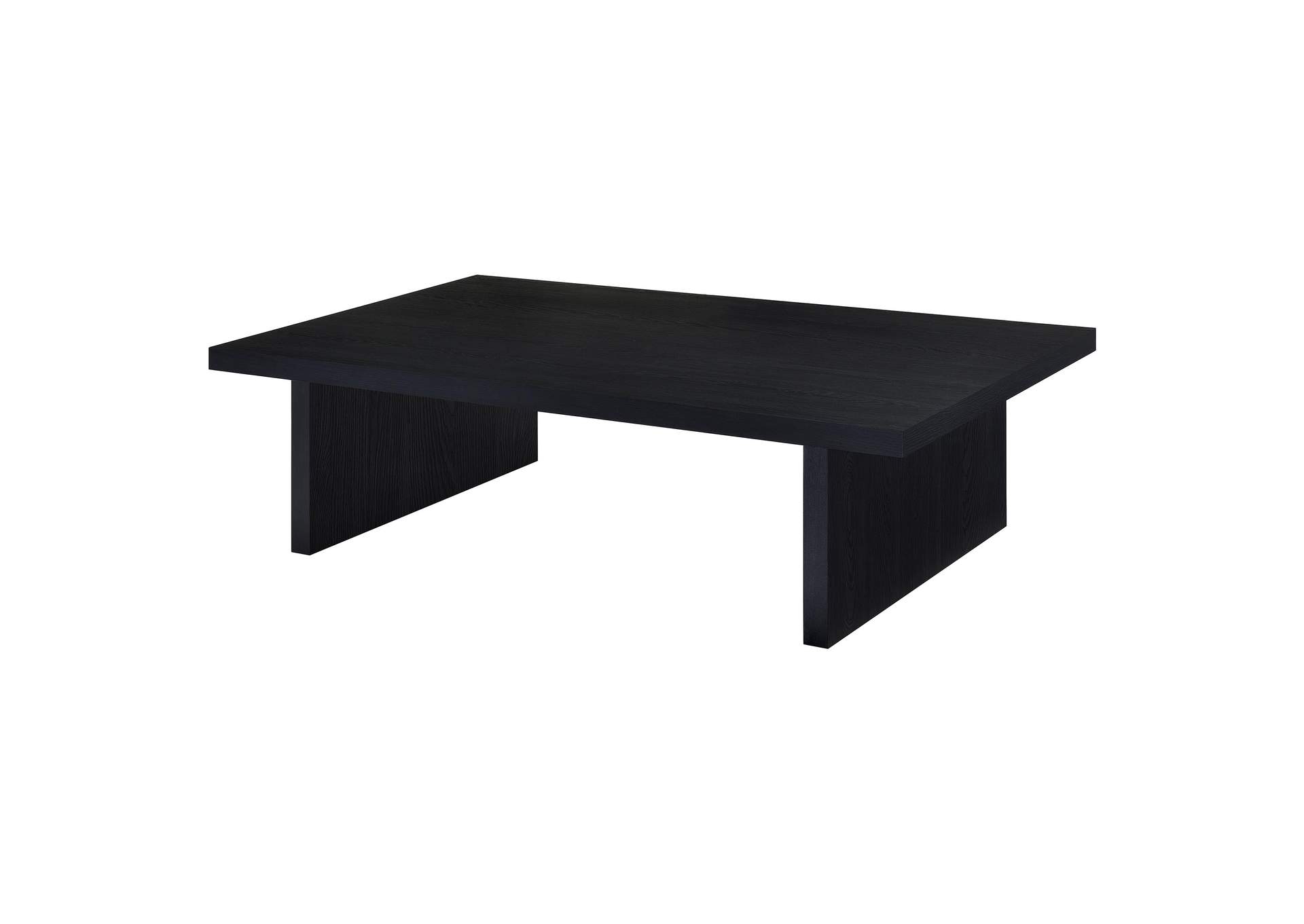 Max 2-piece Rectangular Coffee and End Table Set Black