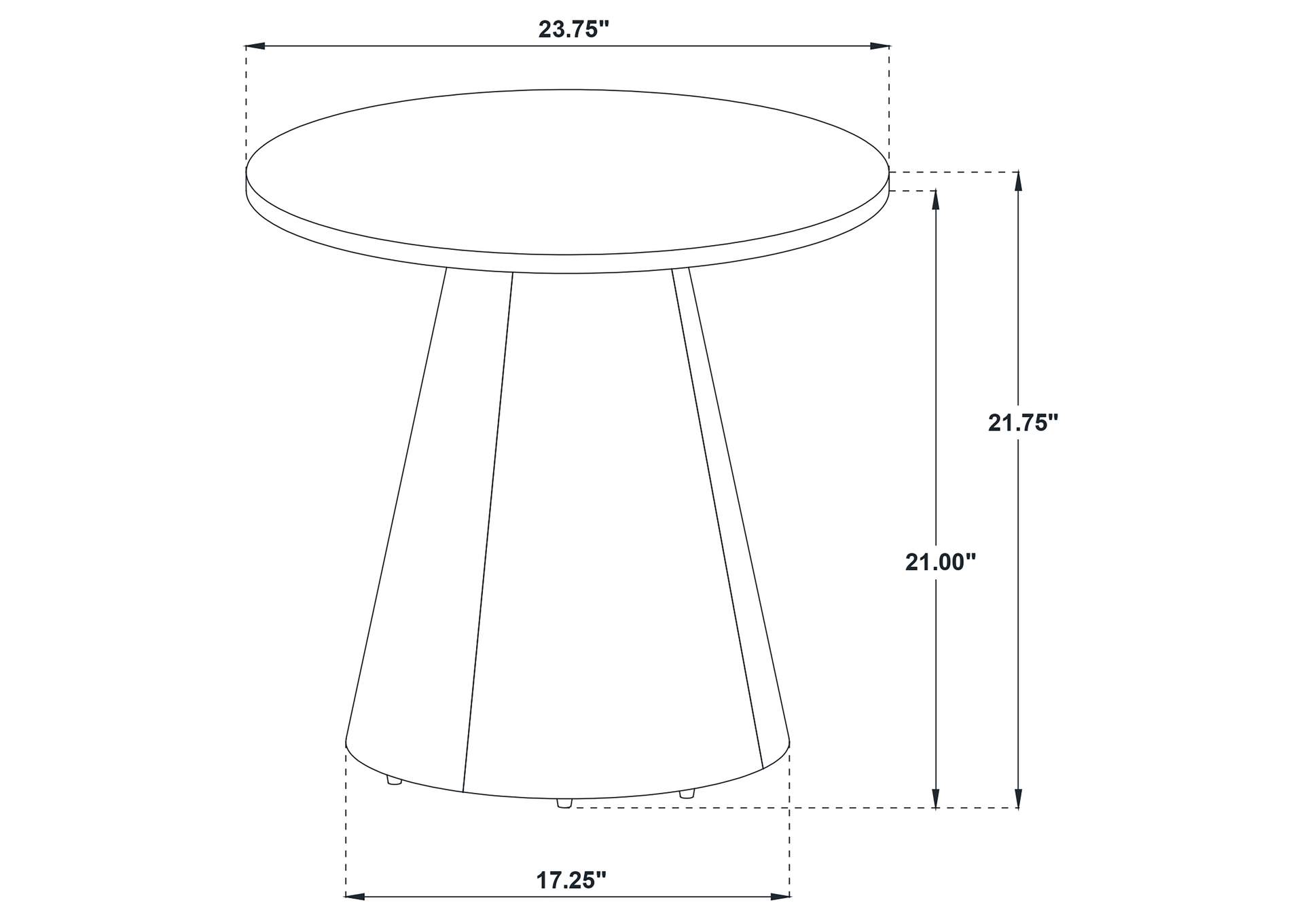 Franklin Round Wood Pedestal Side End Table Dark Brown image 7