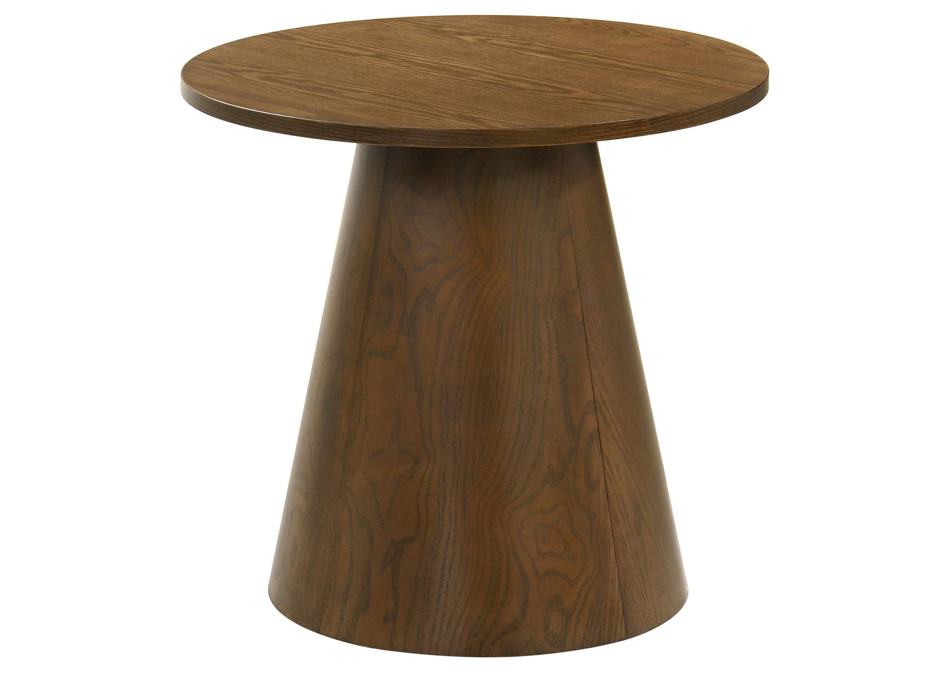 Franklin 2-piece Round Pedestal Coffee Table Set Dark Brown image 4